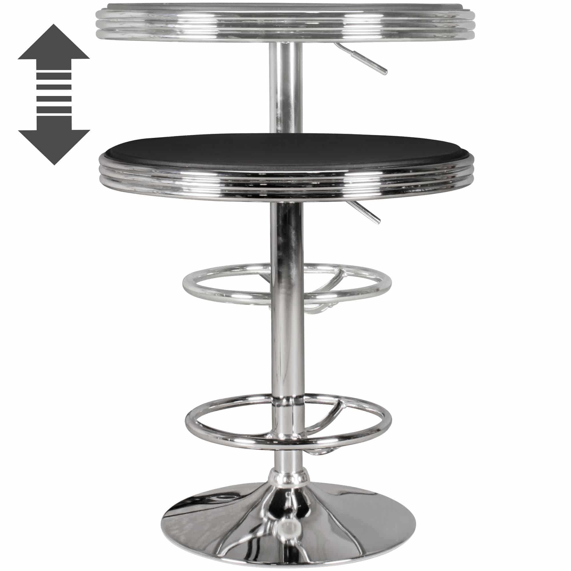 41622-WOHNLING-American-Diner-Bartisch-ELVIS-rund_2kbHueziYUu6Gg American Diner Bartisch rund Ø 60 cm Aluminium Kunstlederbezug