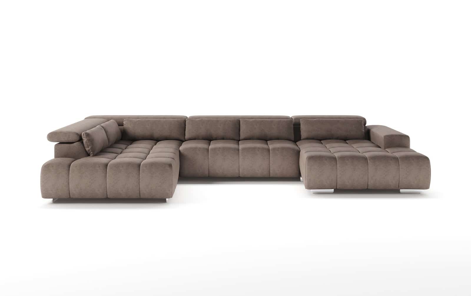 Orion XXL Wohnlandschaft - Stoff Fuego - Cotta Orion XXL Wohnlandschaft - Stoff Fuego - Cotta