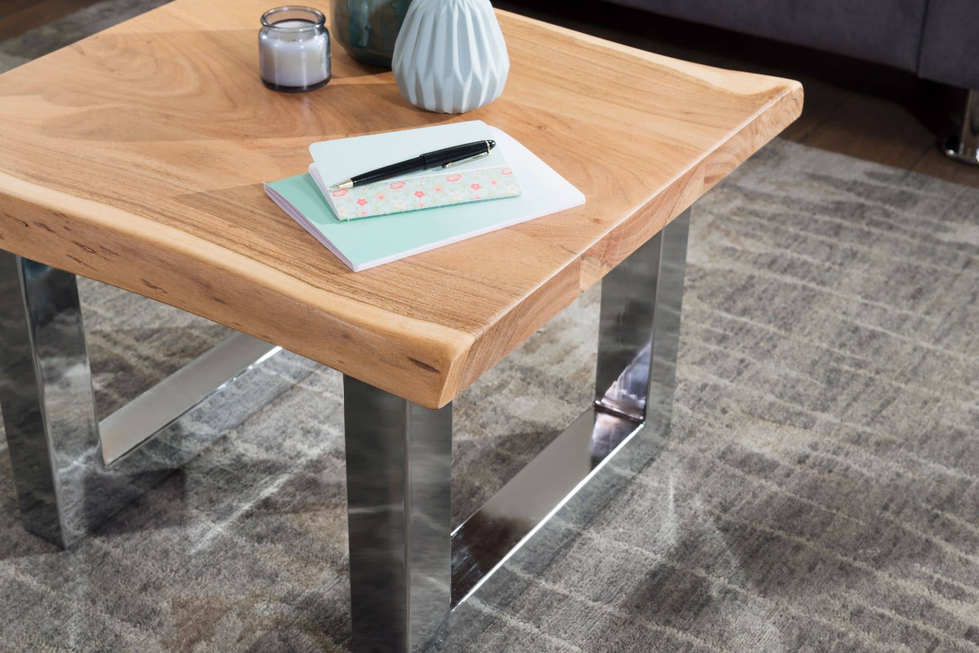 46337-WOHNLING-Couchtisch-ASURA-58-x-40-x-60-cm-A_3 Couchtisch 58 x 40 x 60 cm Akazie Massiv Holz Metallgestell Braun