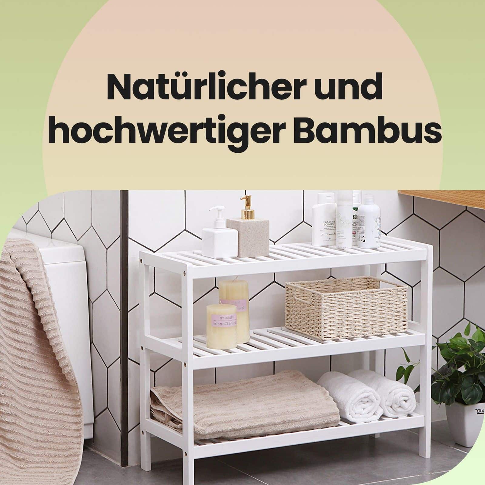 Schuhregal aus Bambus Weiß
