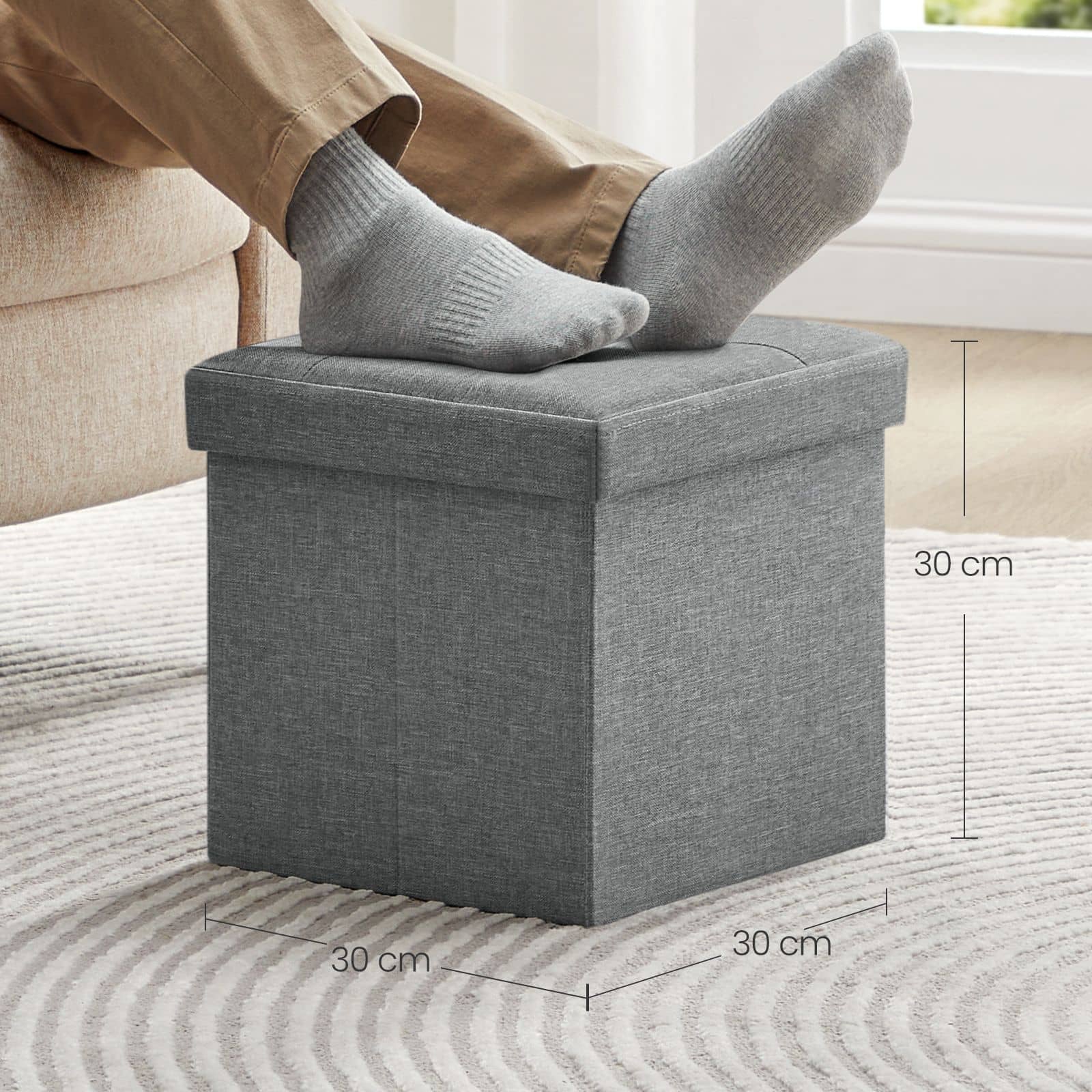 Sitzhocker, Sitzbank mit Stauraum, 30 x 30 cm Sitzhocker, Sitzbank mit Stauraum, 30 x 30 cm