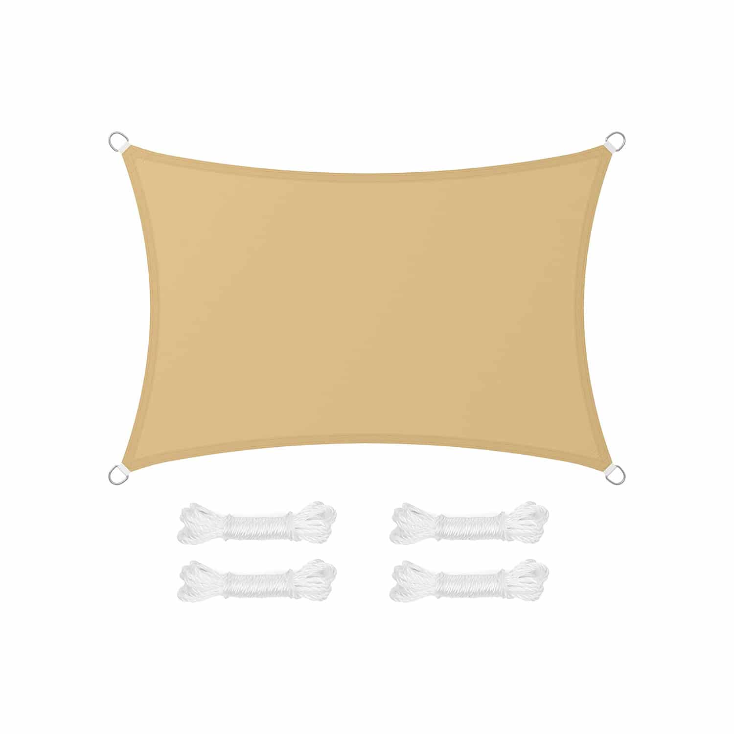 Sonnensegel 2 x 3 m rechteckig sandgelb