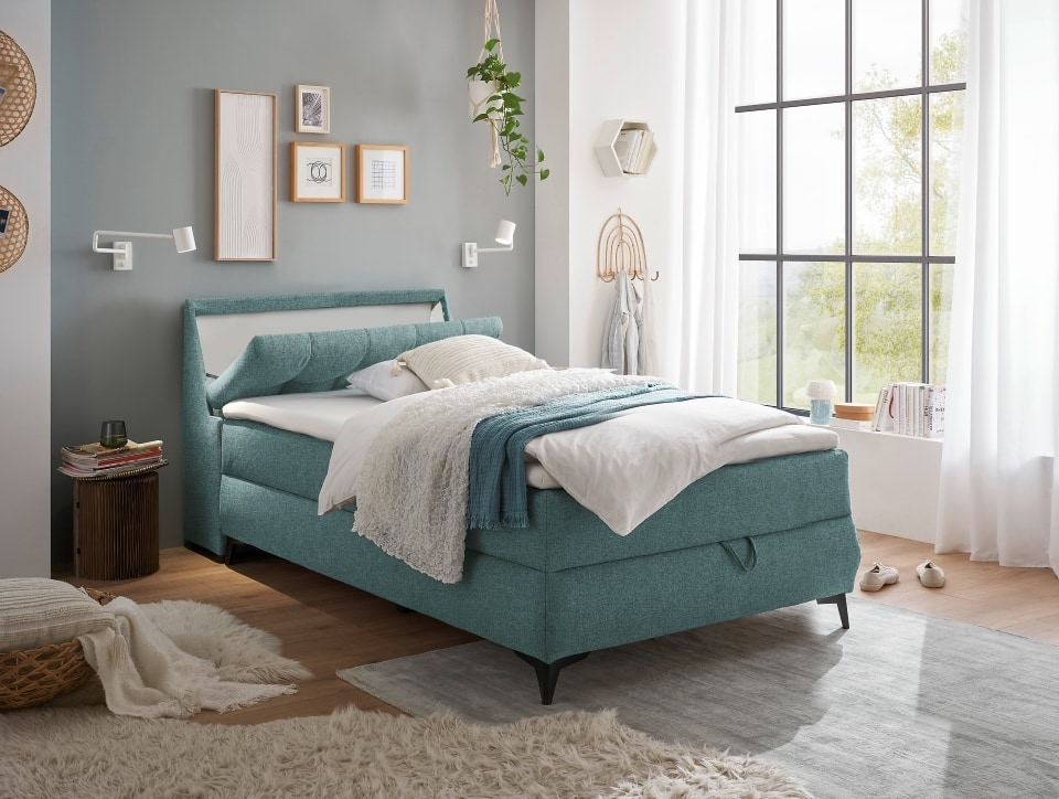 Atlantis-120_Lumos-82-mint_Milieu_FKt Mintgrüne Oase: Boxbett Atlantis - Myhomelando