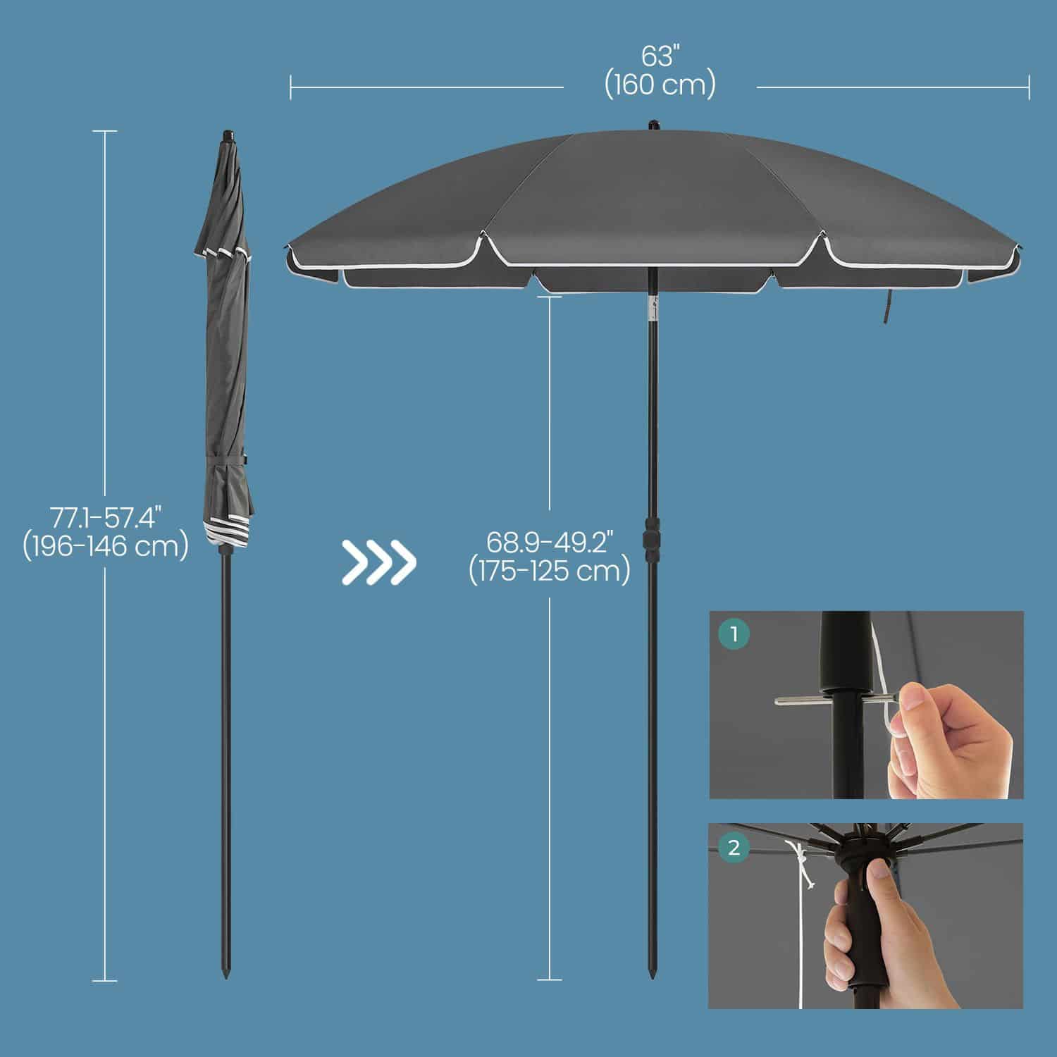 Sonnenschirm 160 cm, Sonnenschutz, UPF 50+ Sonnenschirm 160 cm, Sonnenschutz, UPF 50+