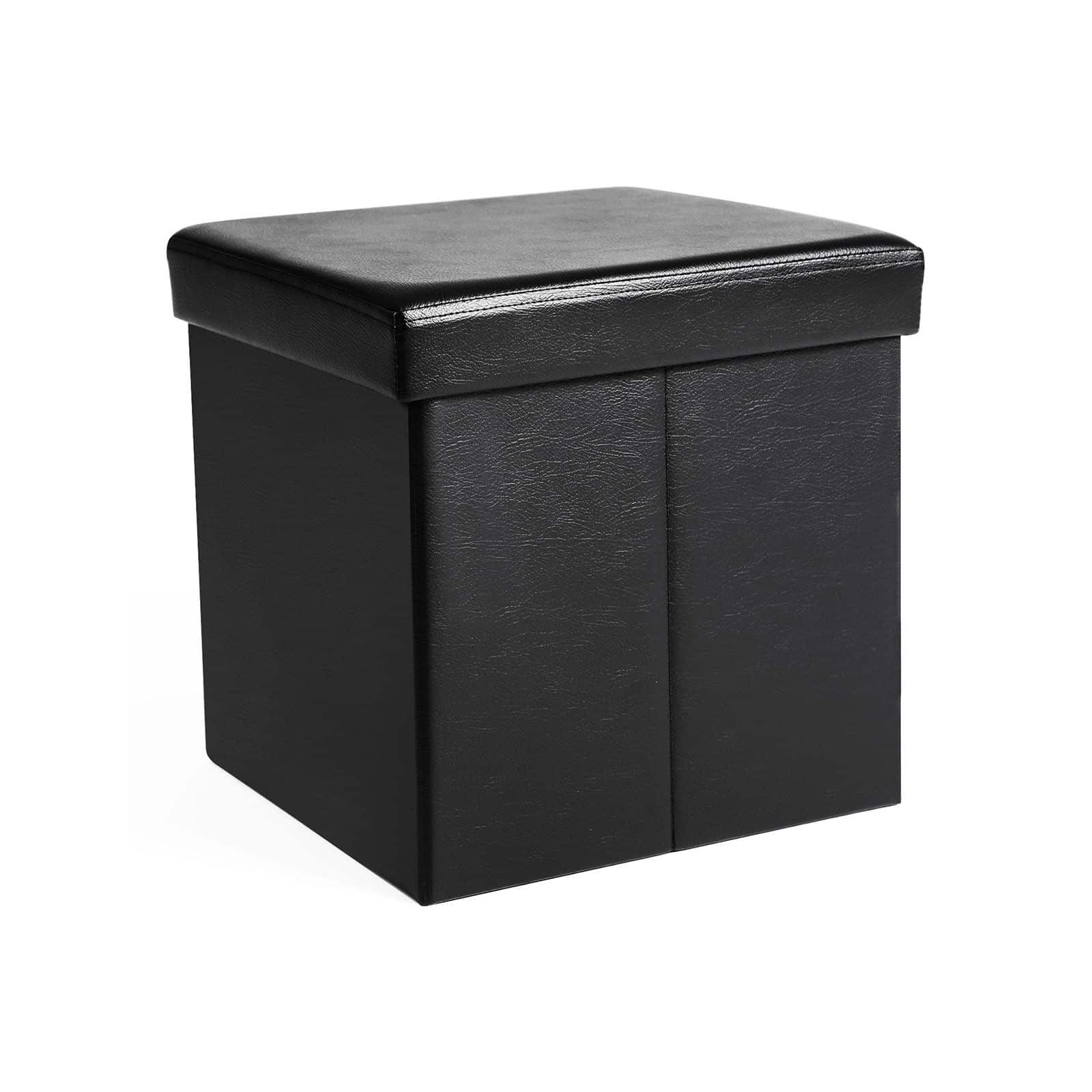Sitzwürfel Kunstleder Schwarz-LSF101 Sitzwürfel Kunstleder Schwarz-LSF101