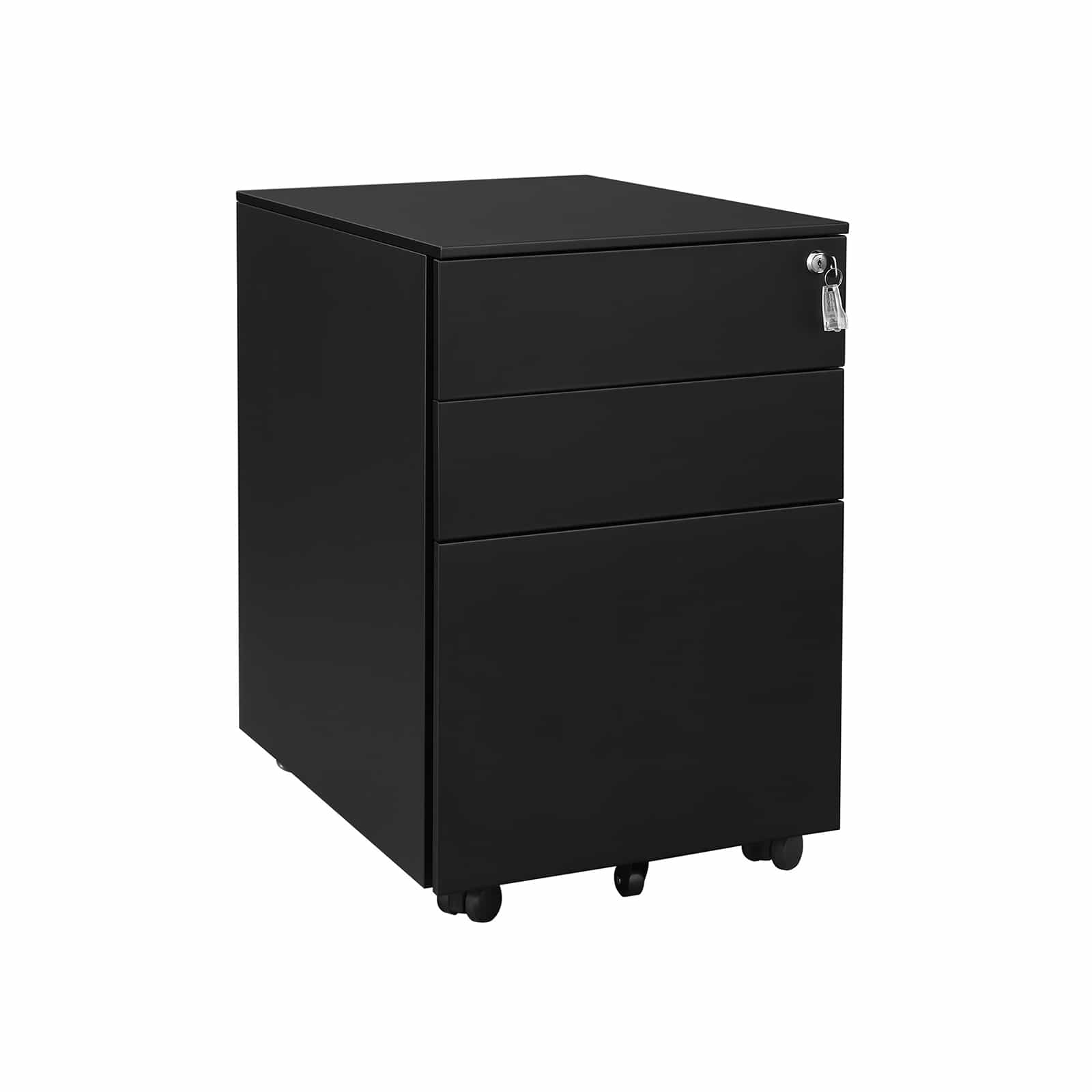 Rollcontainer 3 Schubladen Schwarz-B34OFC60BK Rollcontainer 3 Schubladen Schwarz-B34OFC60BK
