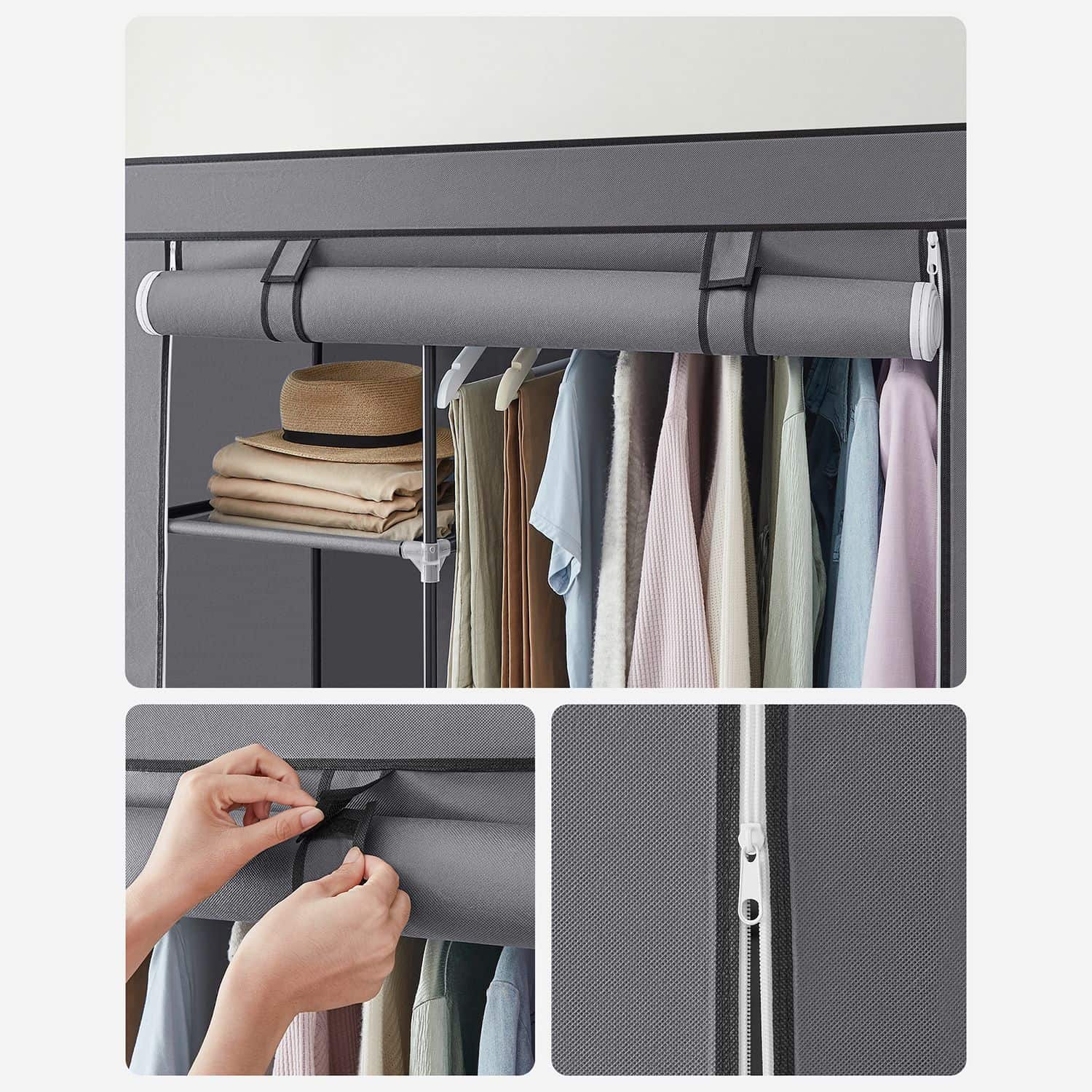Stoffschrank mit Kleiderstange-RYG085G02 Stoffschrank mit Kleiderstange-RYG085G02