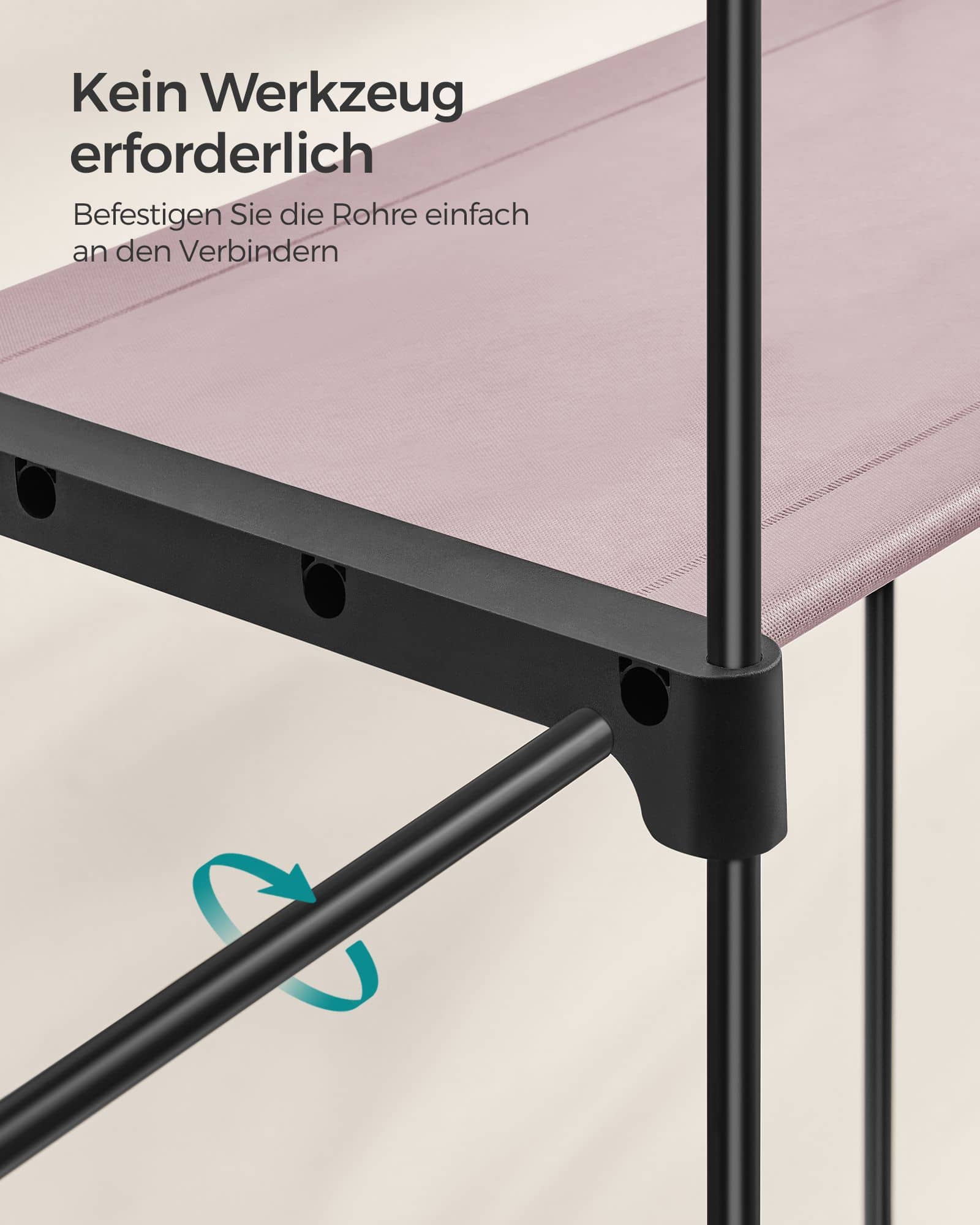 Kleiderschrank mit 2 Kleiderstangen faltbar lavendellila-RYG002P02 Kleiderschrank mit 2 Kleiderstangen faltbar lavendellila-RYG002P02