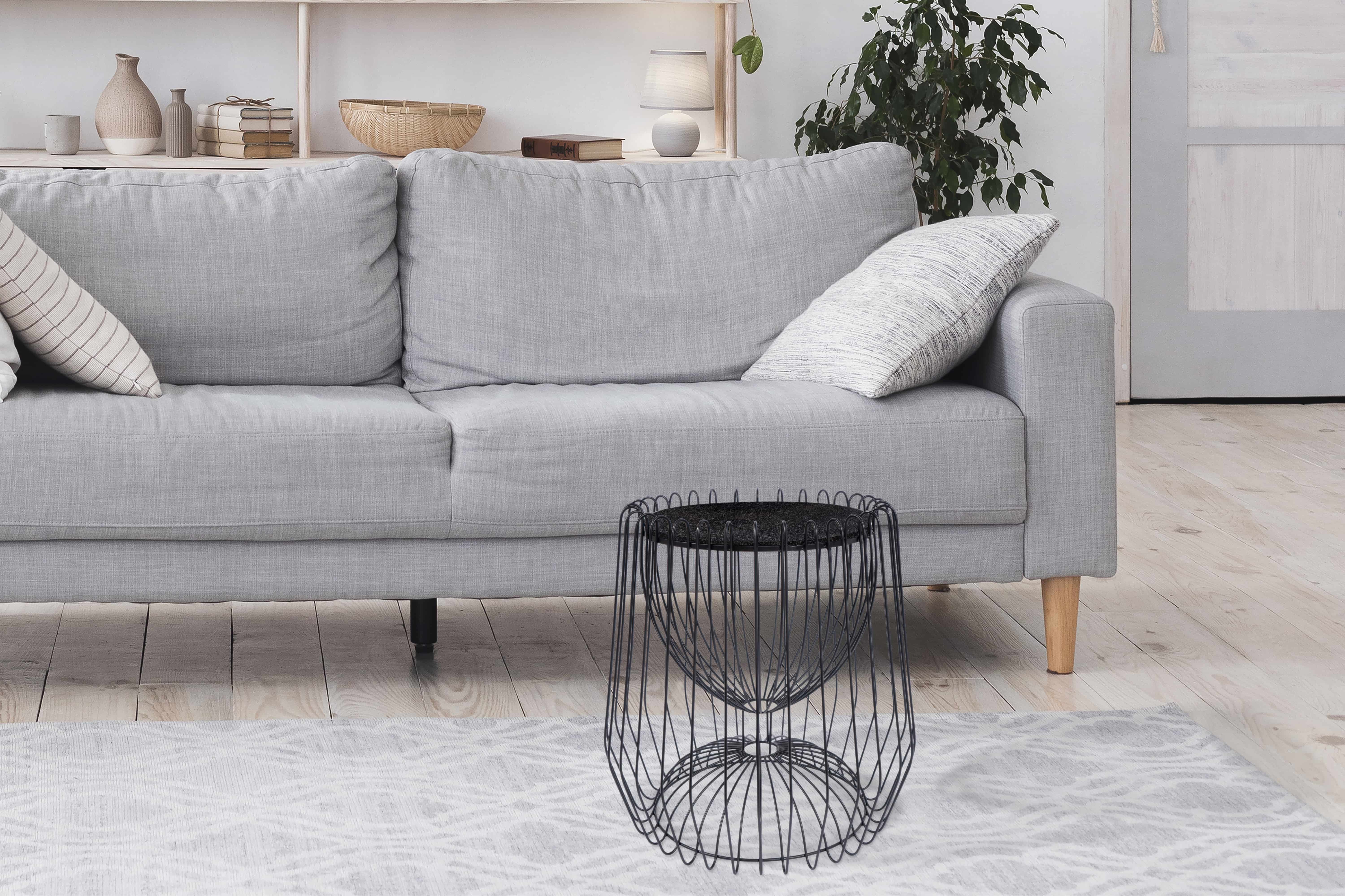 Beistelltisch Malibu 225 Weiß / Messing Beistelltisch Malibu 225 Weiß / Messing