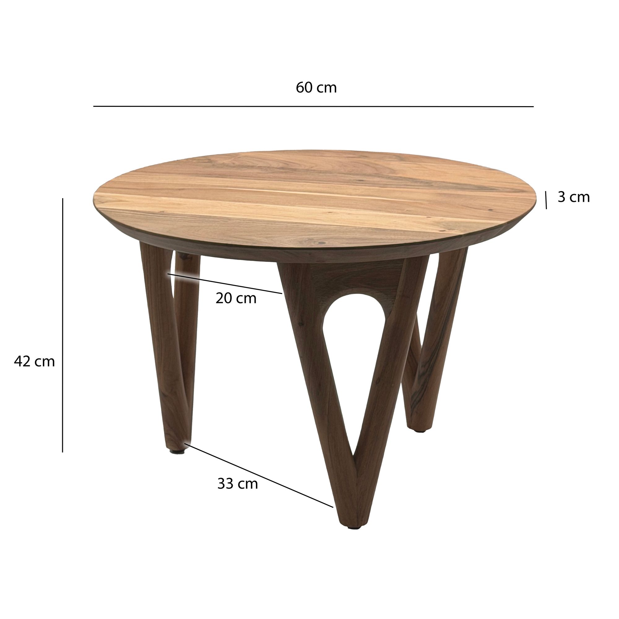 Couchtisch Rund 60 cm Wohnzimmertisch Akazie Massivholz - Sofatisch Holz - Loungetisch Modern - Massiver Design Tisch - Beistelltisch Landhaus Handmade Couchtisch Rund 60 cm Wohnzimmertisch Akazie Massivholz - Sofatisch Holz - Loungetisch Modern - Massiver Design Tisch - Beistelltisch Landhaus Handmade