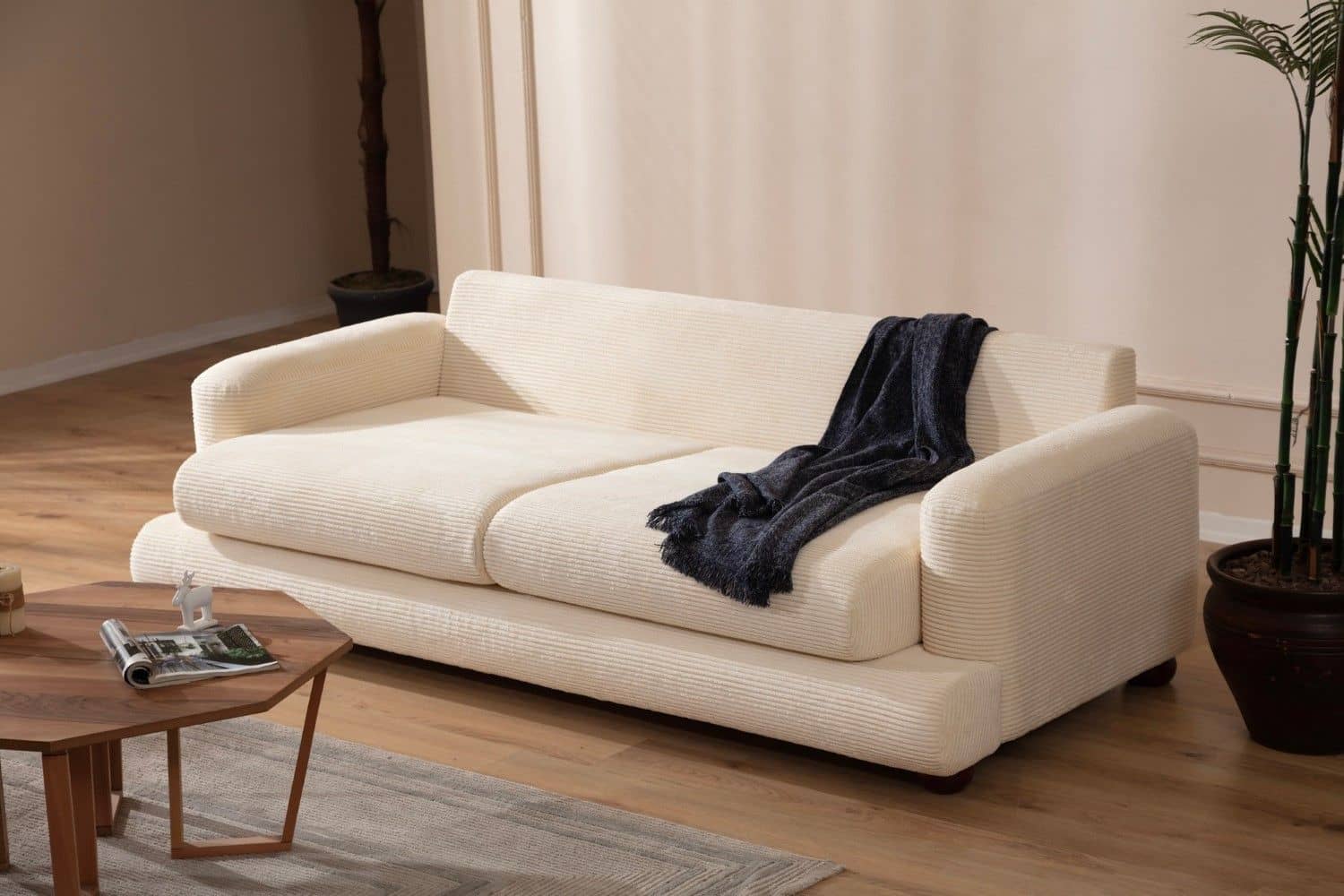 Sofa River 2-Sitzer Beige Breitcord Sofa River 2-Sitzer Beige Breitcord