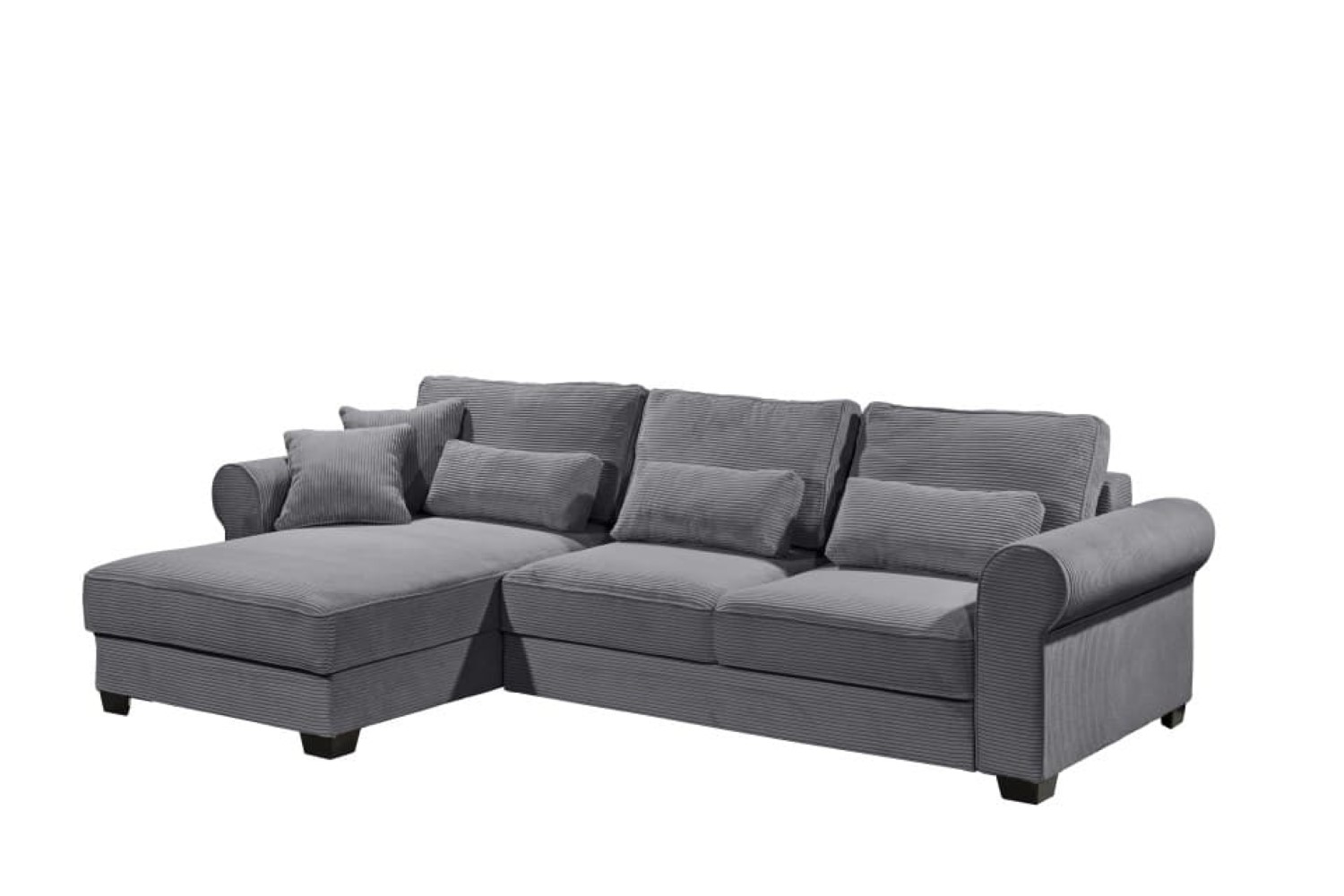 Ecksofa Angelina - Schlafsofa mit Bettkasten und Nosagfederung in Breitcord - ED Exciting Design Ecksofa Angelina - Schlafsofa mit Bettkasten und Nosagfederung in Breitcord - ED Exciting Design