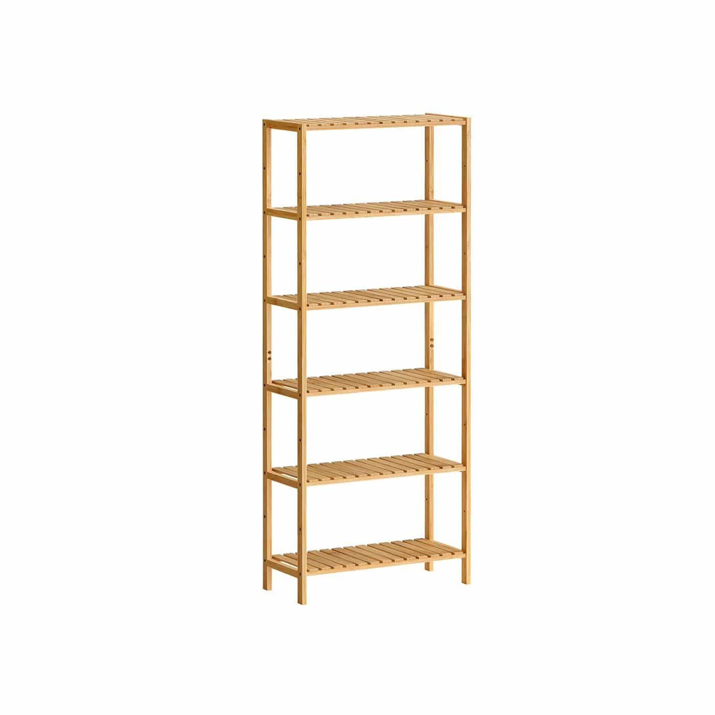 Bambusregal mit sechs Ebenen