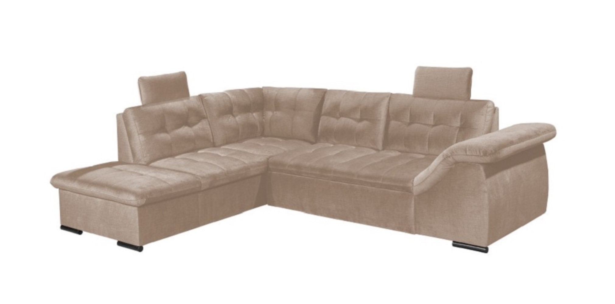 Schlafsofa Estrella Voss-Stoff von Ed Exciting Design – mit Bettkasten, variablen Kopfstützen und Schlaffunktion