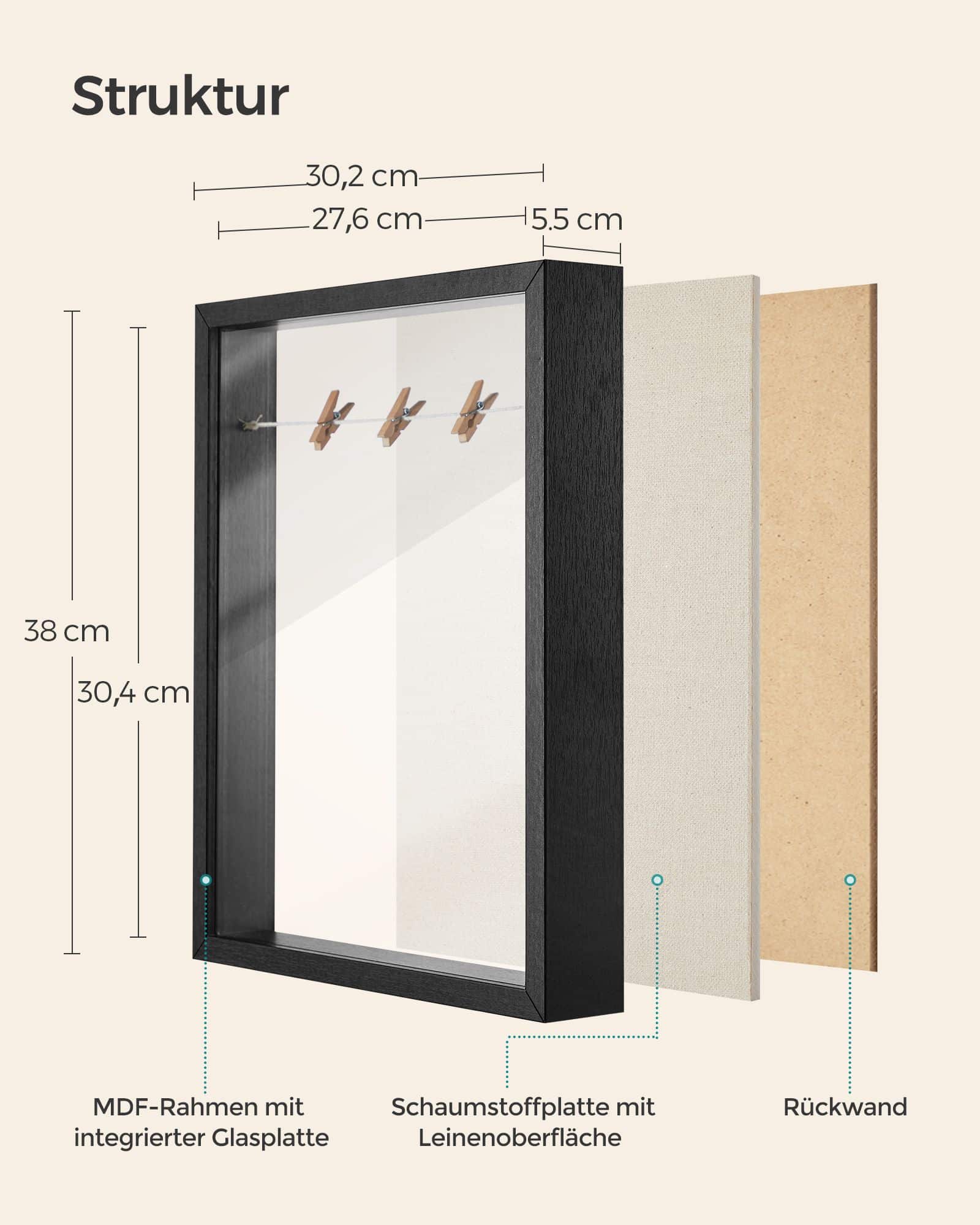 Bilderrahmen Glas Geschenkidee schwarz-RPF009B02 Bilderrahmen Glas Geschenkidee schwarz-RPF009B02