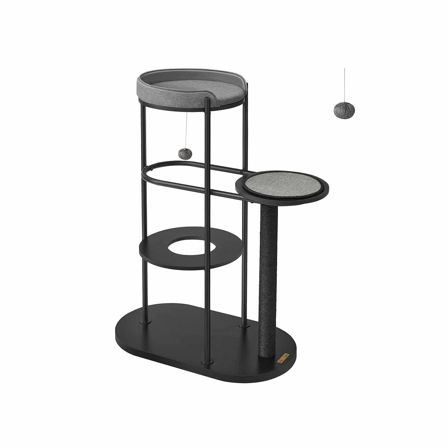 Kratzbaum 111 cm hoch mit Sisalstamm klassikschwarz Kratzbaum 111 cm hoch mit Sisalstamm klassikschwarz