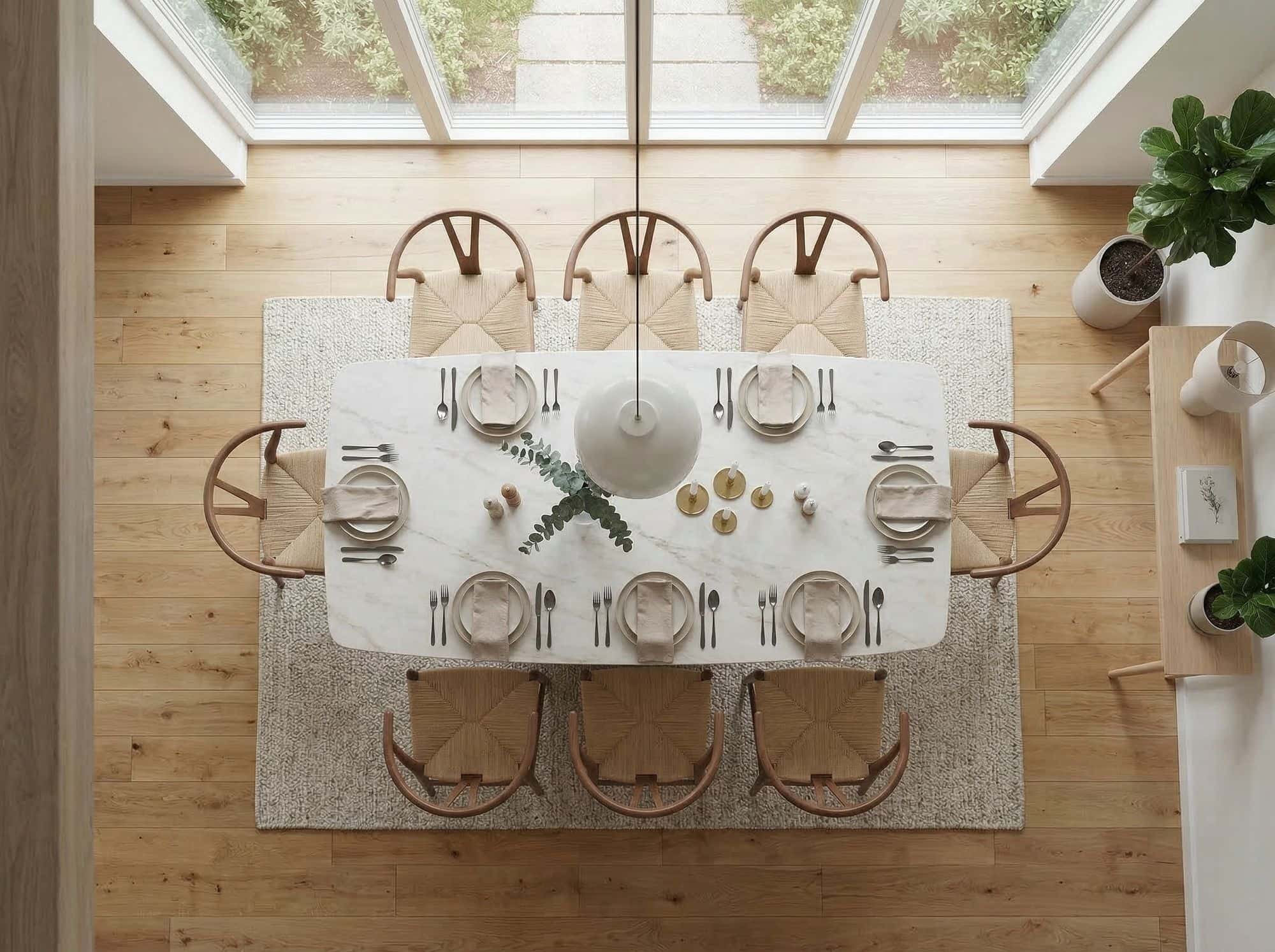 Esstisch 200cm mit weißer Sinterstein Tischplatte in Marmor Optik rechteckig - Esszimmertisch Küchentisch für 10 Personen modern groß - Tisch Metallgestell Walnuss-Optik Esszimmer Küche