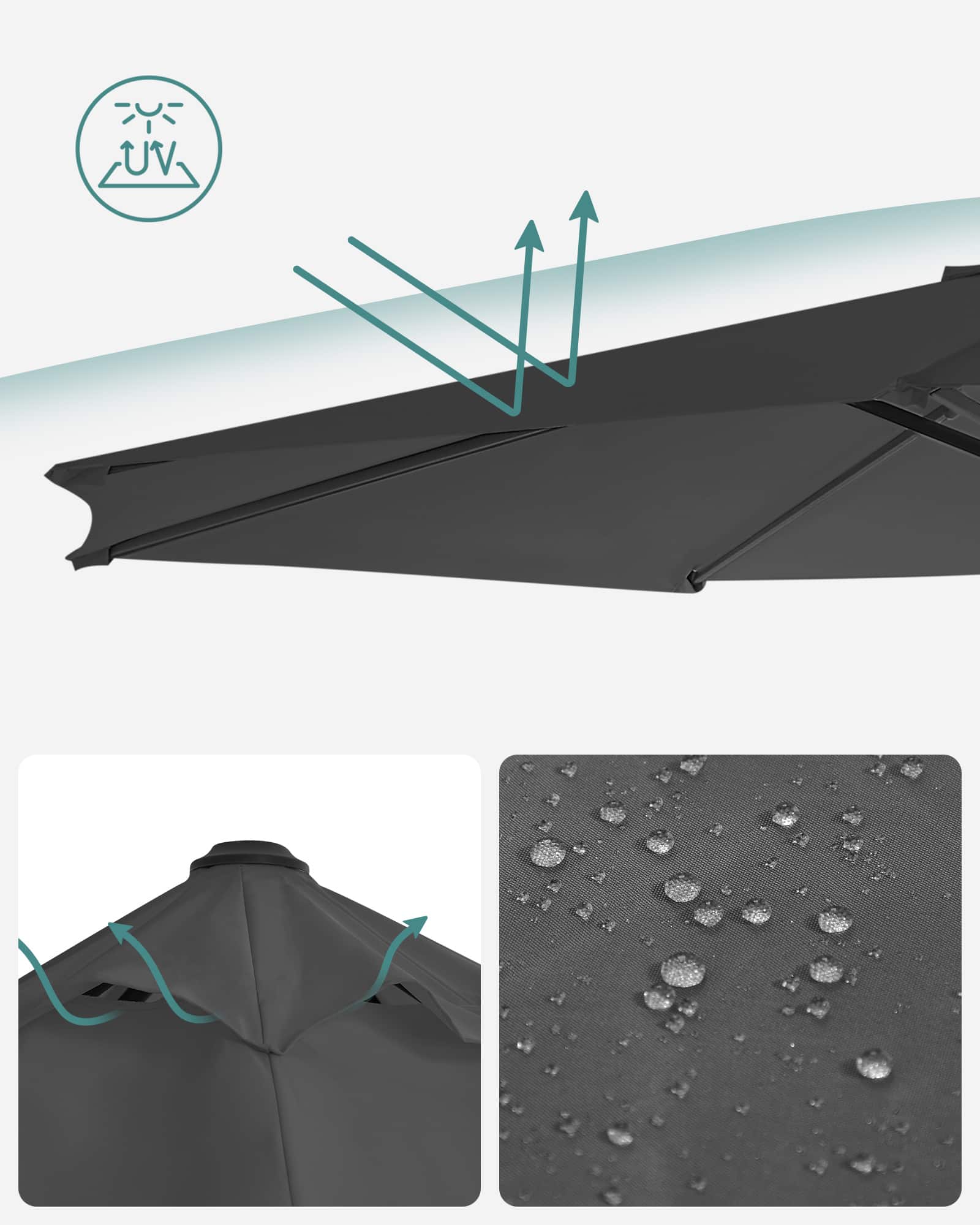 Ampelschirm grau Ampelschirm grau