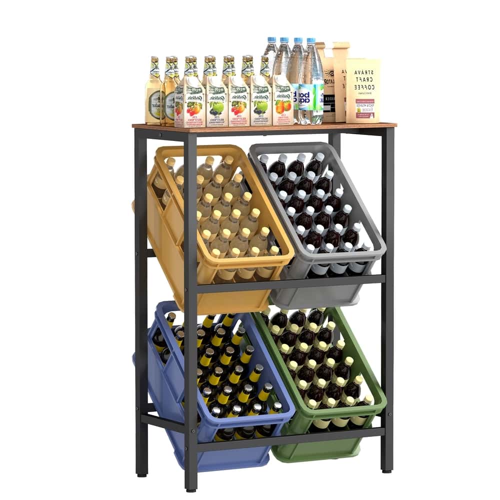 Getränkekistenregal, 2 Ebenen, für 4 Kisten Getränkekistenregal, 2 Ebenen, für 4 Kisten