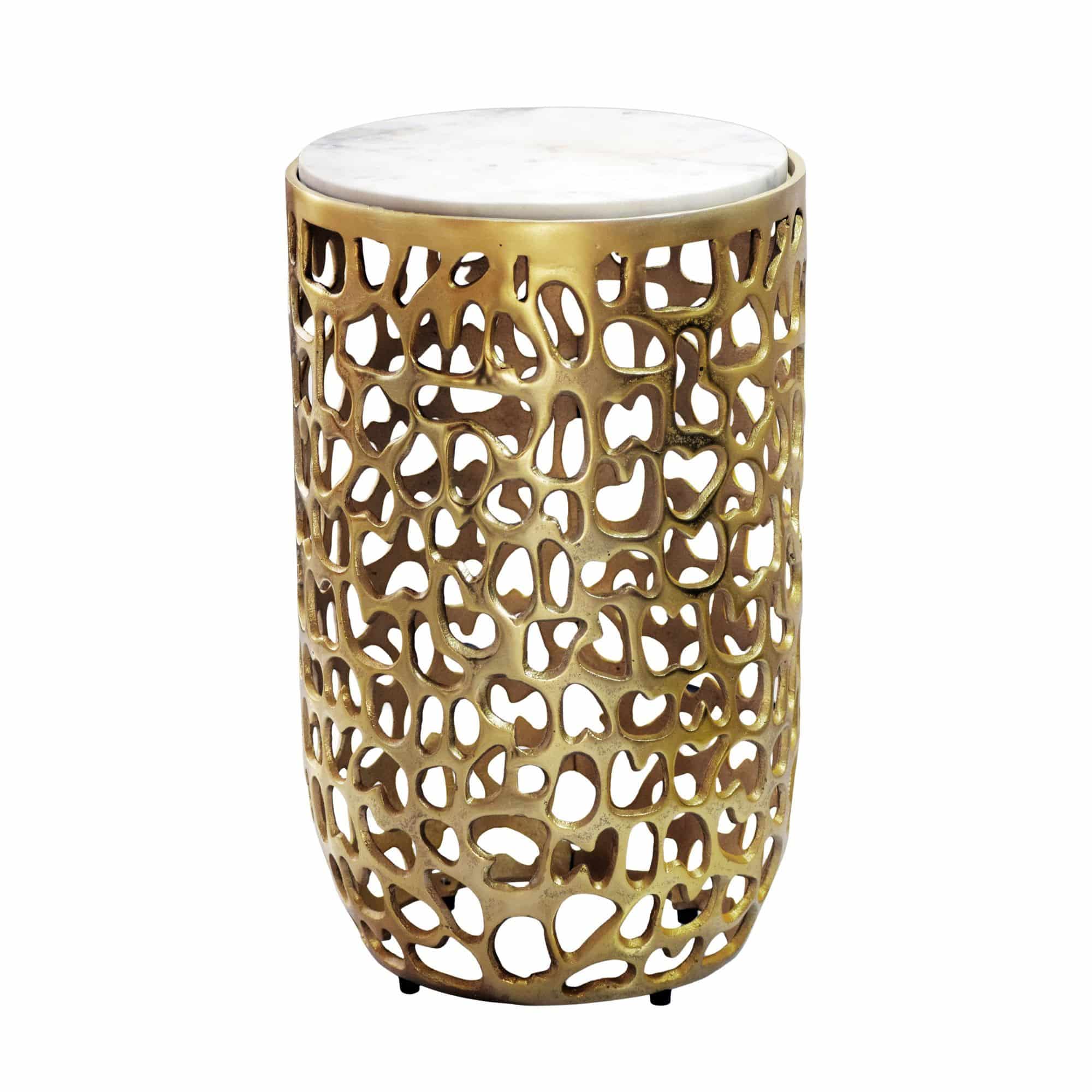 Beistelltisch Aluminium gold rund 30cm – Anstelltisch mit Marmor Tischplatte – Design Metall Couchtisch für Wohnzimmer – runder Wohnzimmertisch modern – Dekotisch Handmade Sofatisch Beistelltisch Aluminium gold rund 30cm – Anstelltisch mit Marmor Tischplatte – Design Metall Couchtisch für Wohnzimmer – runder Wohnzimmertisch modern – Dekotisch Handmade Sofatisch