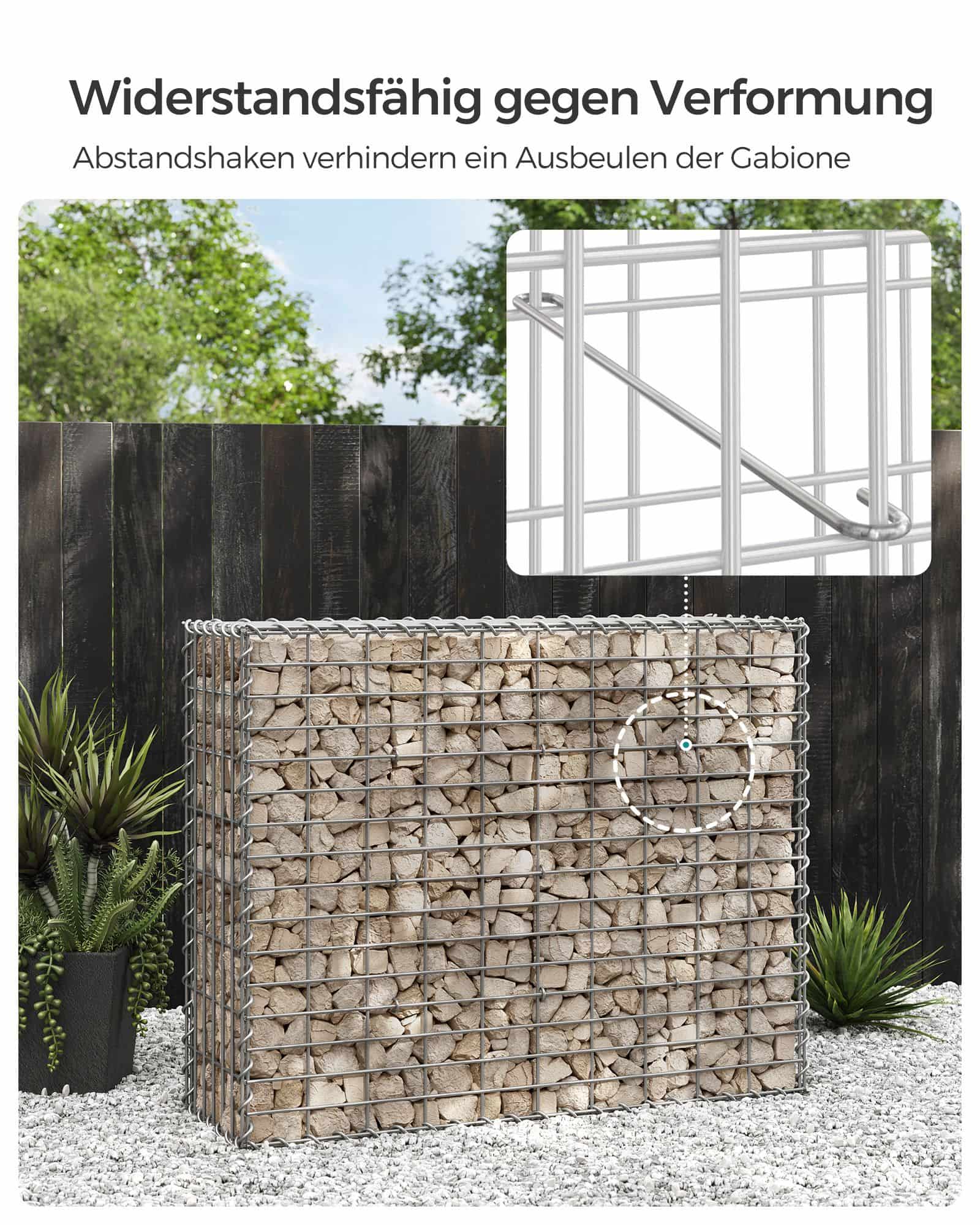 Gabionenkörbe 100 x 80 x 30 cm 10r Set silber-B34GGB083V1 Gabionenkörbe 100 x 80 x 30 cm 10r Set silber-B34GGB083V1