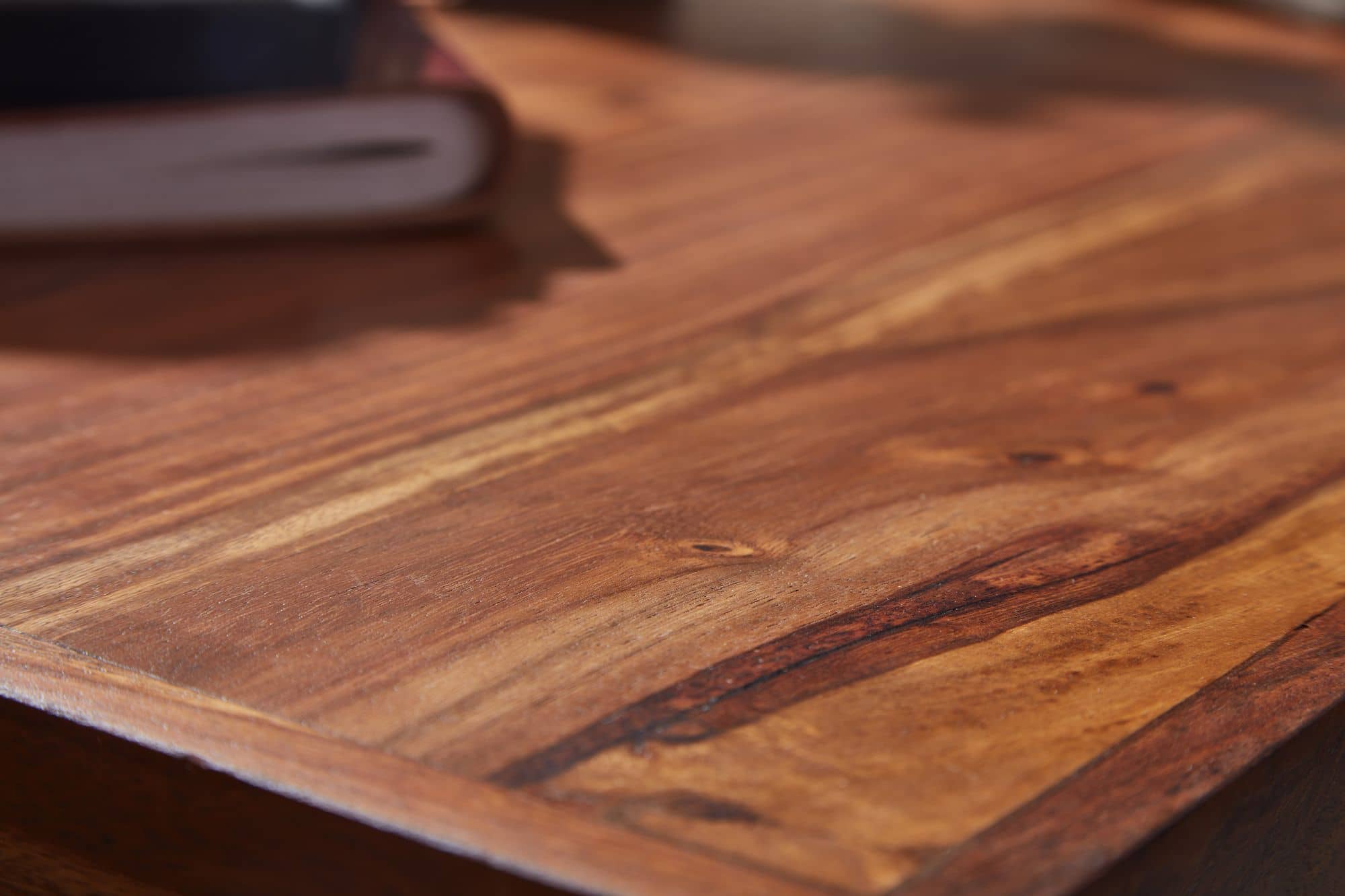 Schreibtisch 120x55x78 cm Sheesham Massivholz / Metall Chrom Schreibtisch 120x55x78 cm Sheesham Massivholz / Metall Chrom