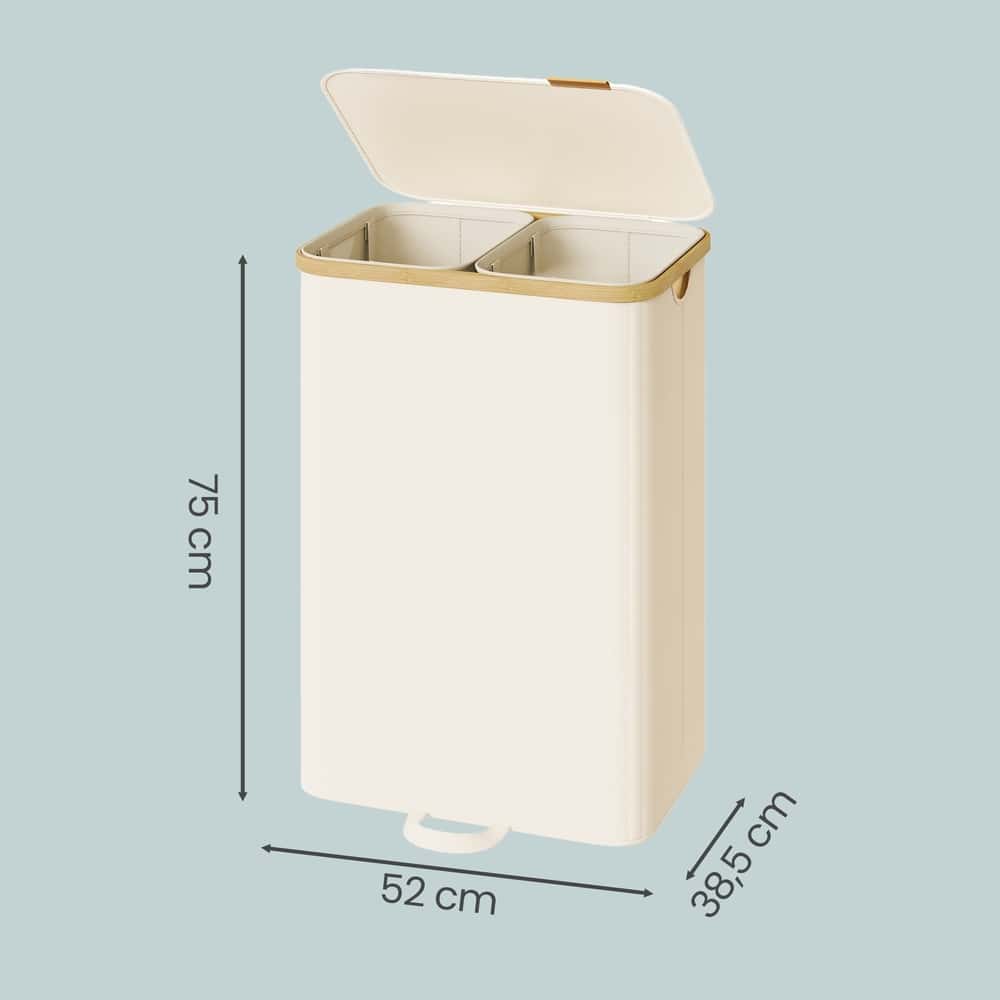 Wäschekorb mit Deckel, Wäschesammler, Wäschesortierer