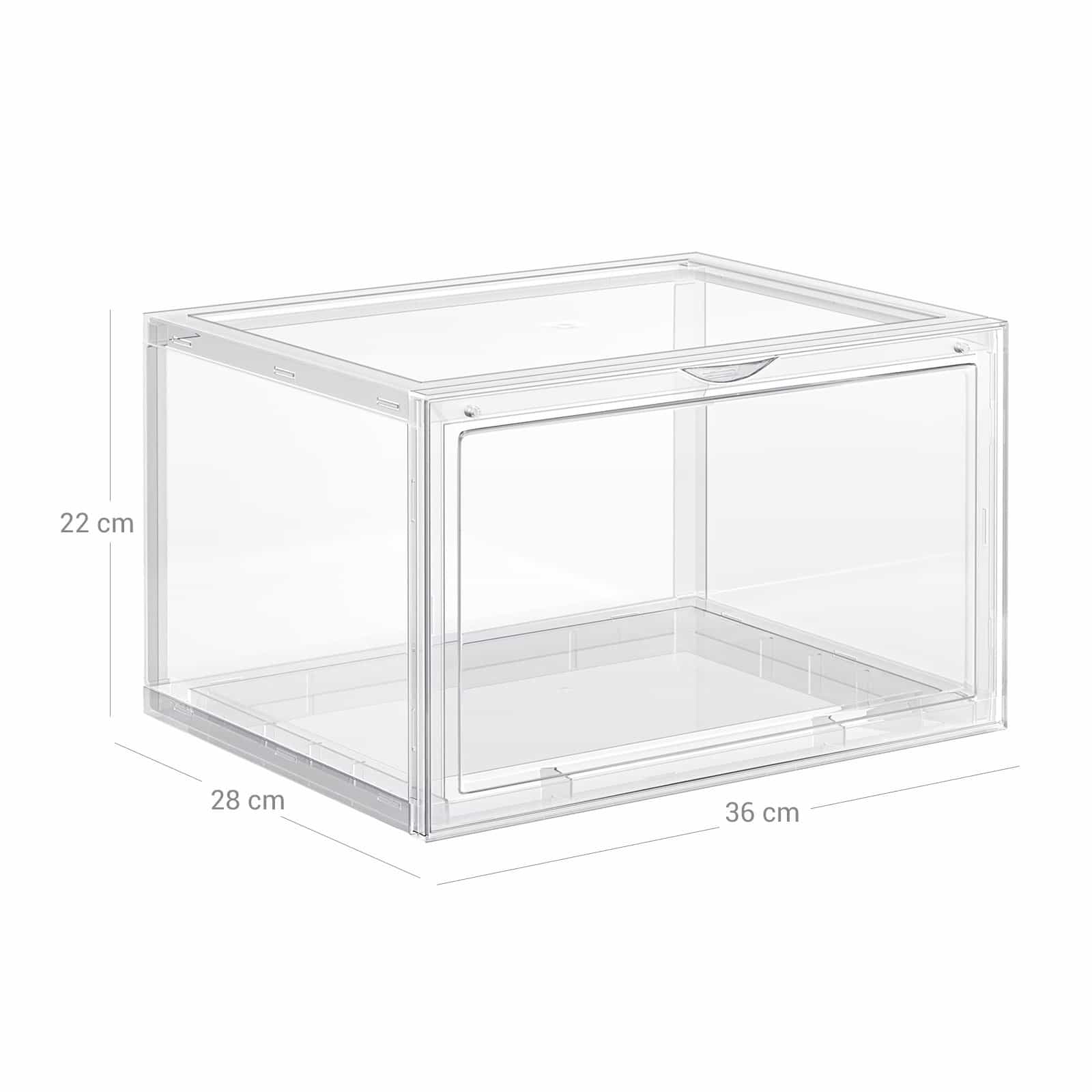 Schuhboxen 6 Stk bis Größe 46 Transparent-B34LSP06CW Schuhboxen 6 Stk bis Größe 46 Transparent-B34LSP06CW