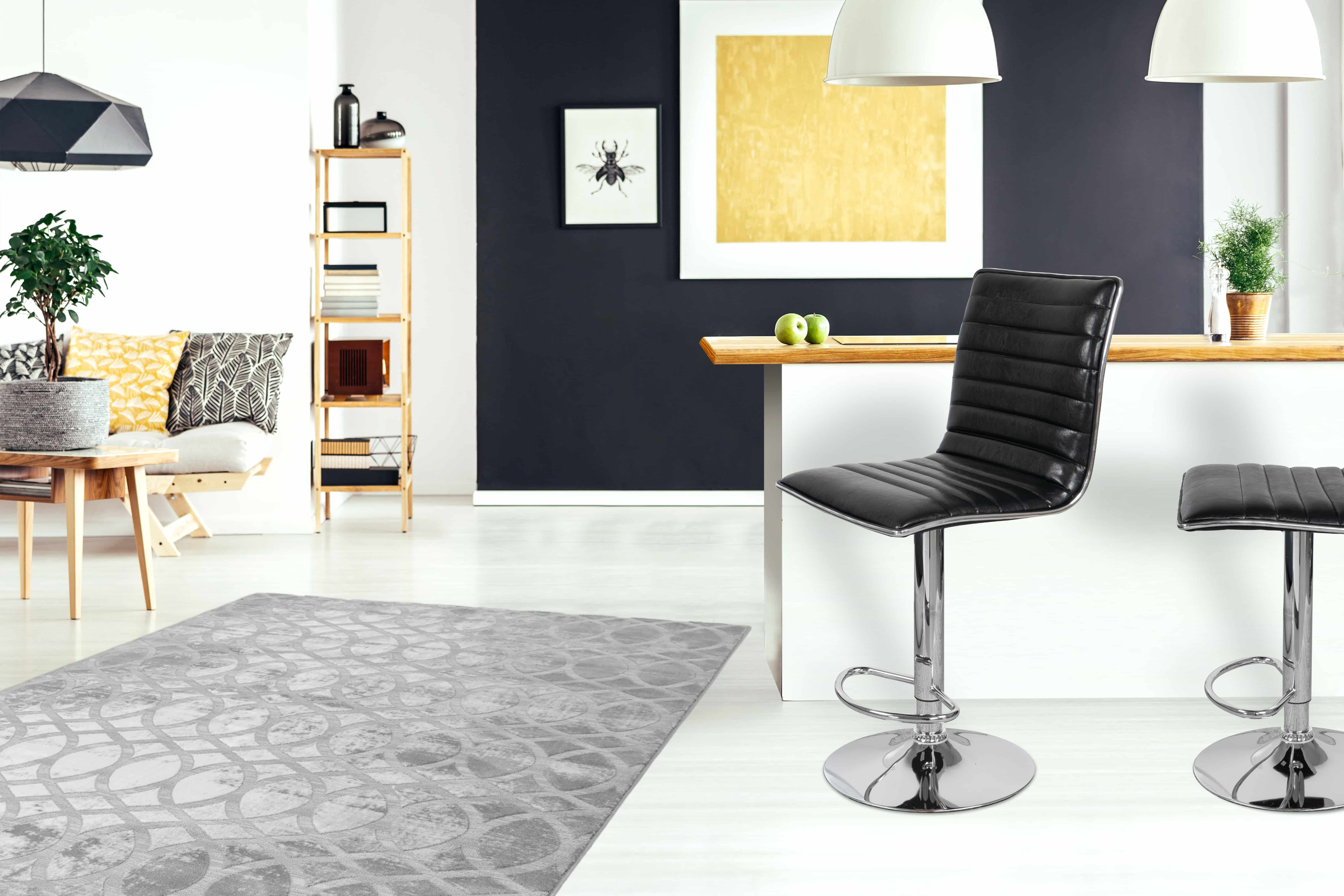 Barstuhl Midnight 625 2er-Set Schwarz