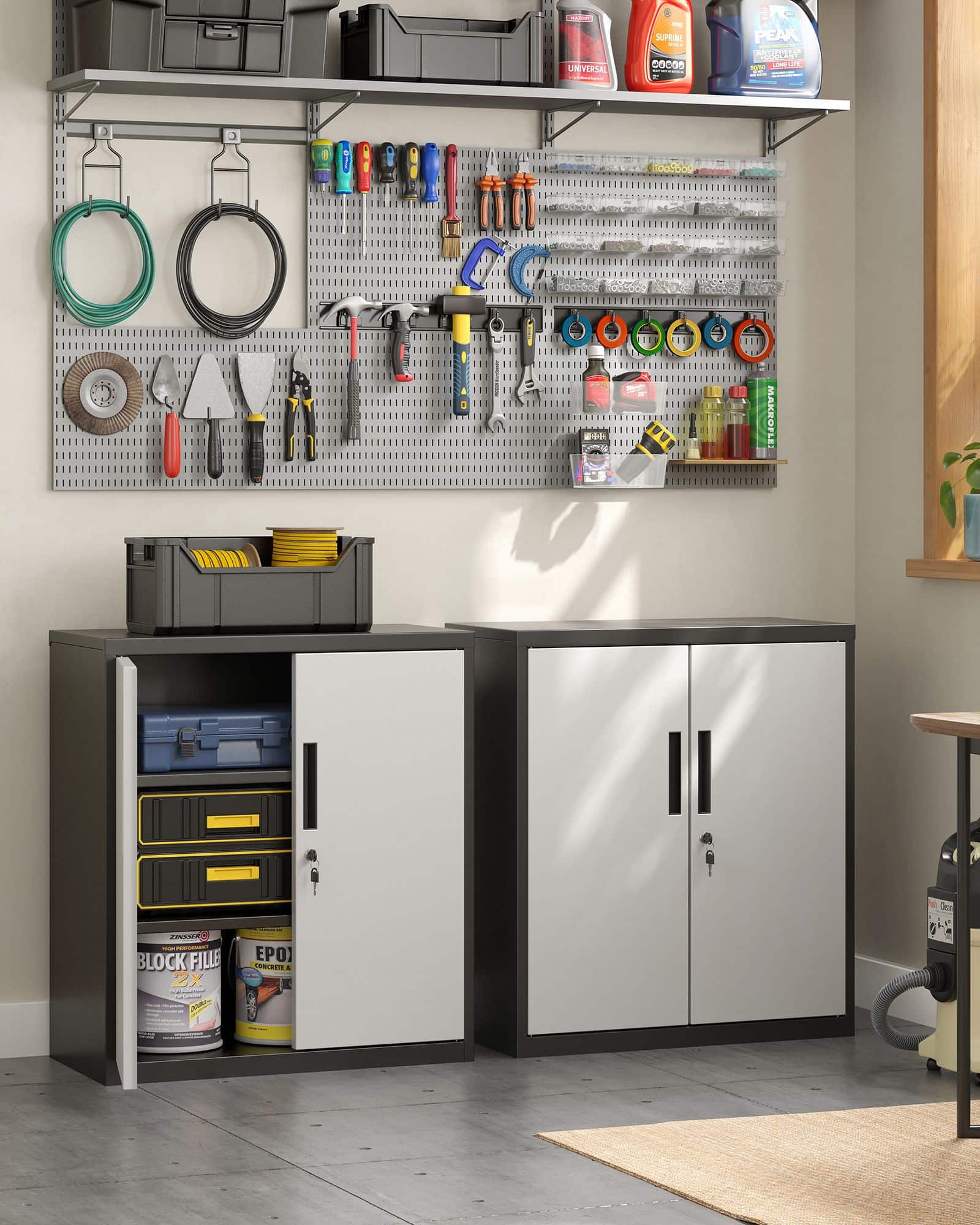 Büroschrank mit 2 Türen aus Stahl-OMC013S01 Büroschrank mit 2 Türen aus Stahl-OMC013S01