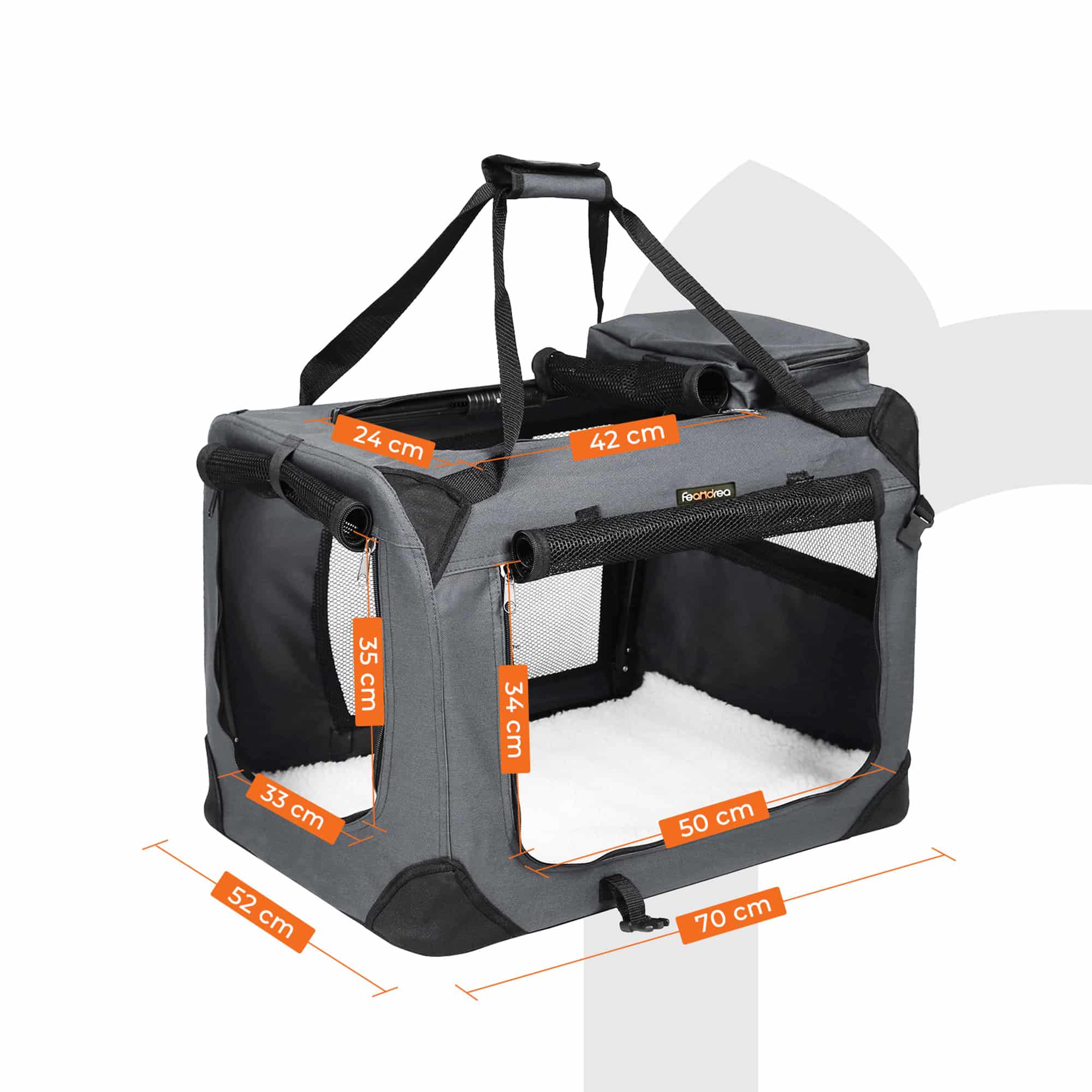 Transportbox für Haustiere Grau-PDC70GY Transportbox für Haustiere Grau-PDC70GY
