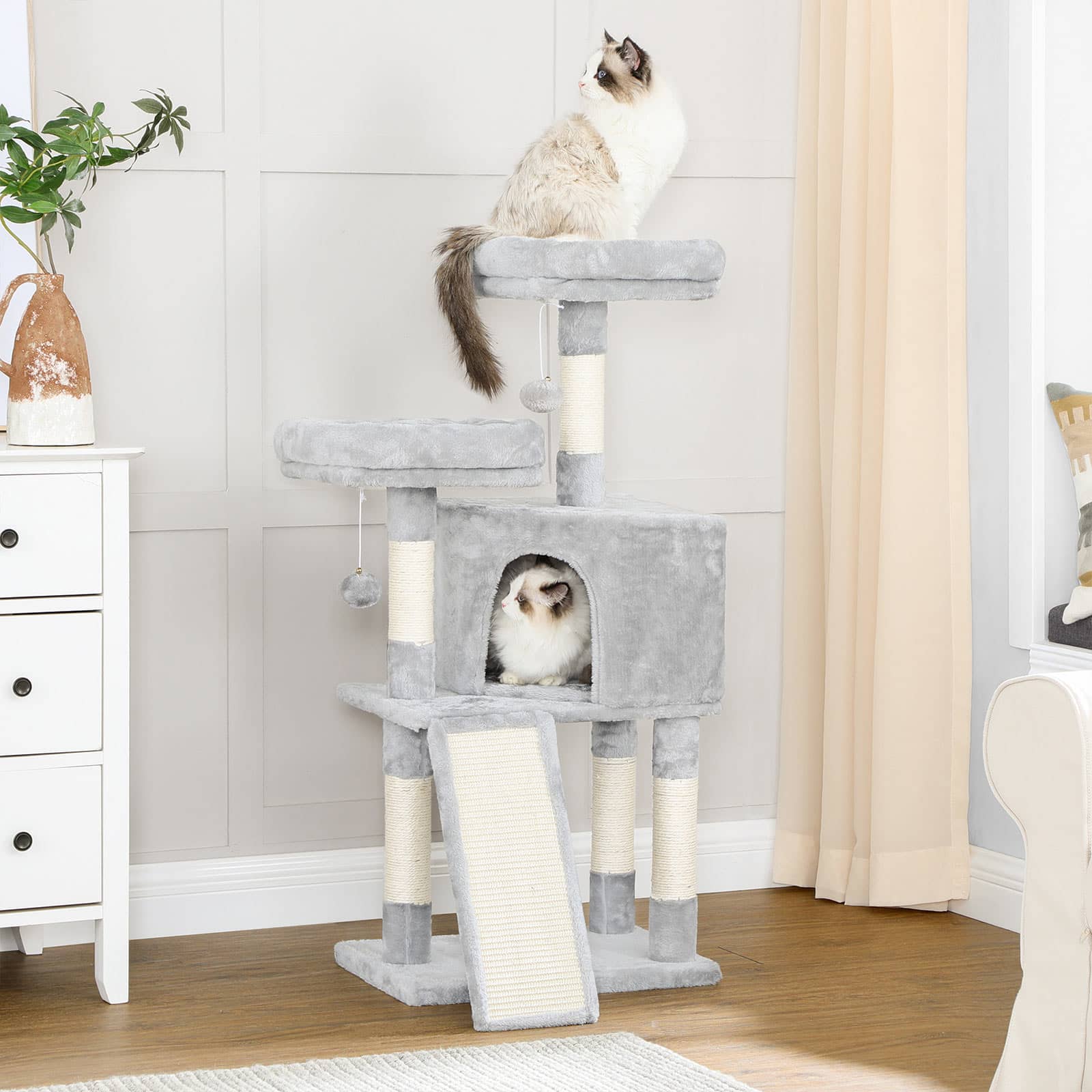 Kratzbaum hellgrau-PCT141W01 Kratzbaum hellgrau-PCT141W01