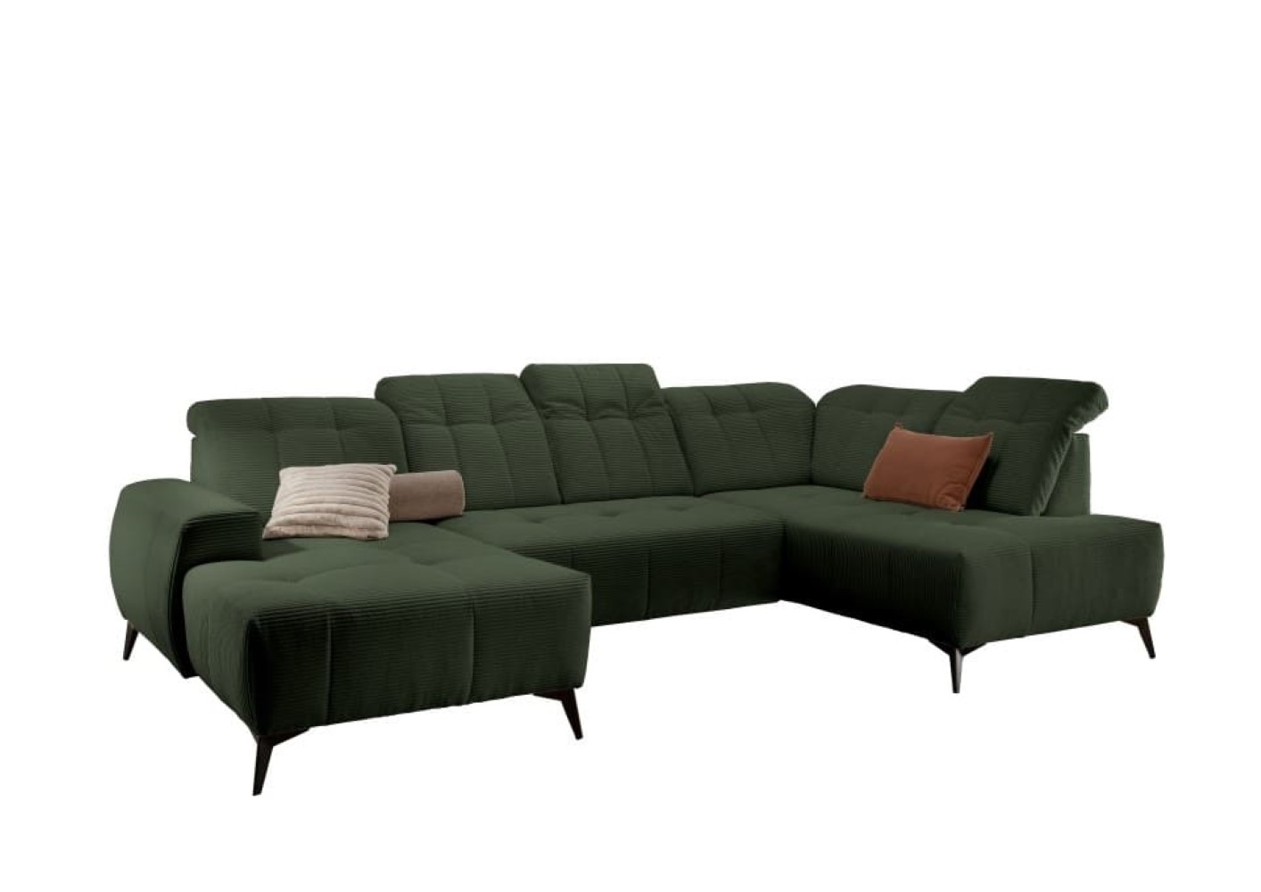 Cord Sofa grün - Sano - Elektrofunktion Cord Sofa grün - Sano - Elektrofunktion