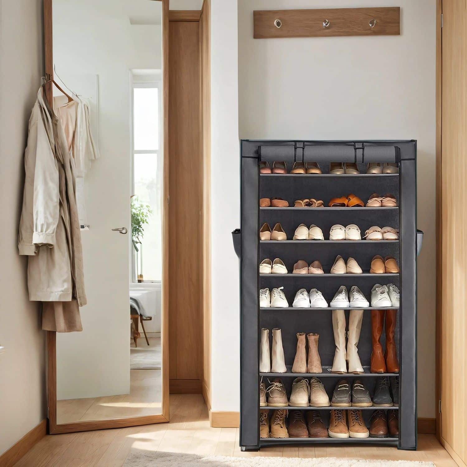 Schuhregal 10 Ebenen, Schuhschrank, Schuhaufbewahrung