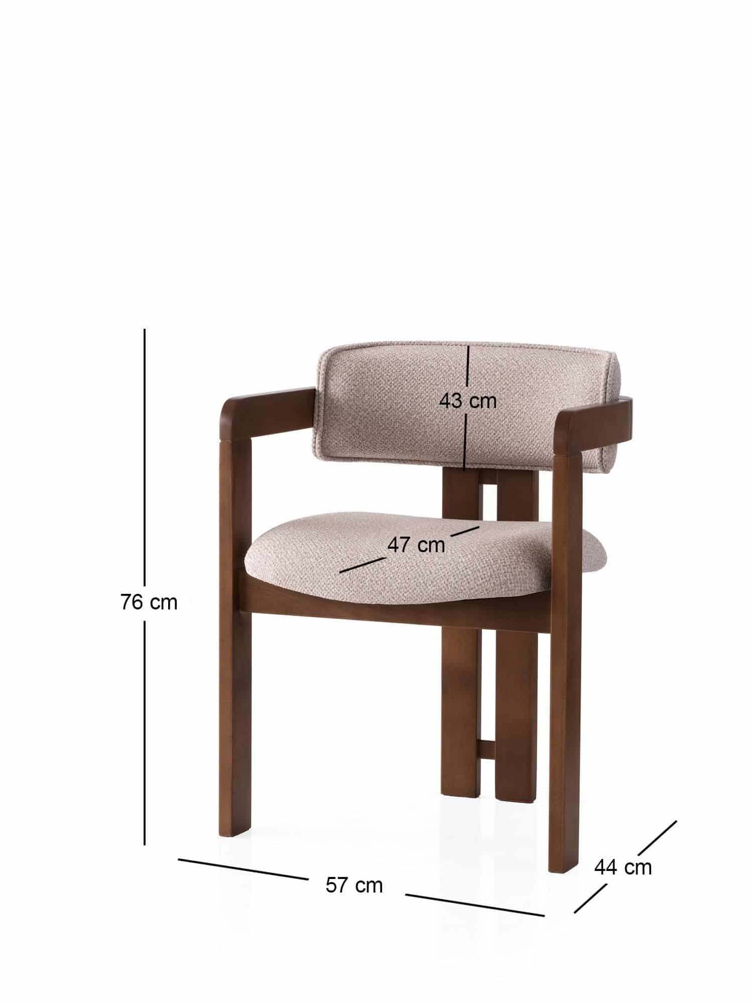 Cozy - 048 - Walnuss, cream - Esszimmerstuhl Cozy - 048 - Walnuss, cream - Esszimmerstuhl