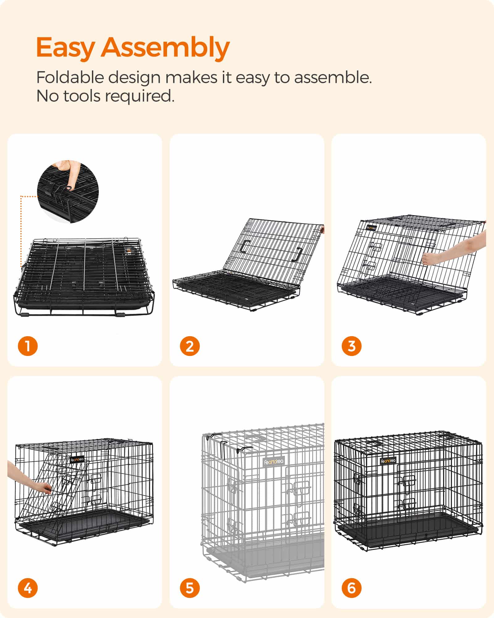 Hundekäfig XL mit 2 Türen-B34PPD42H Hundekäfig XL mit 2 Türen-B34PPD42H