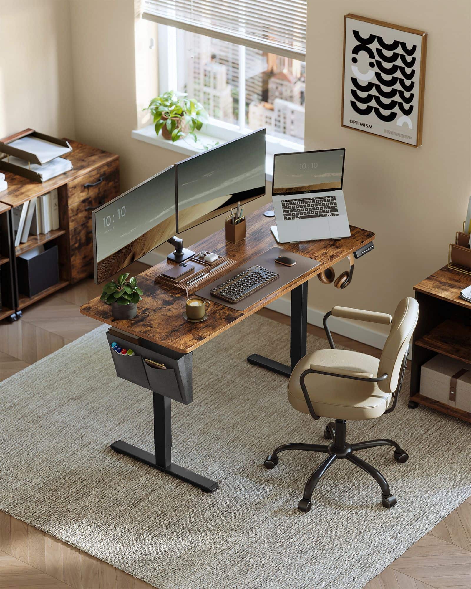 Höhenverstellbarer Schreibtisch elektrisch 60 x 140 x (72-120) cm