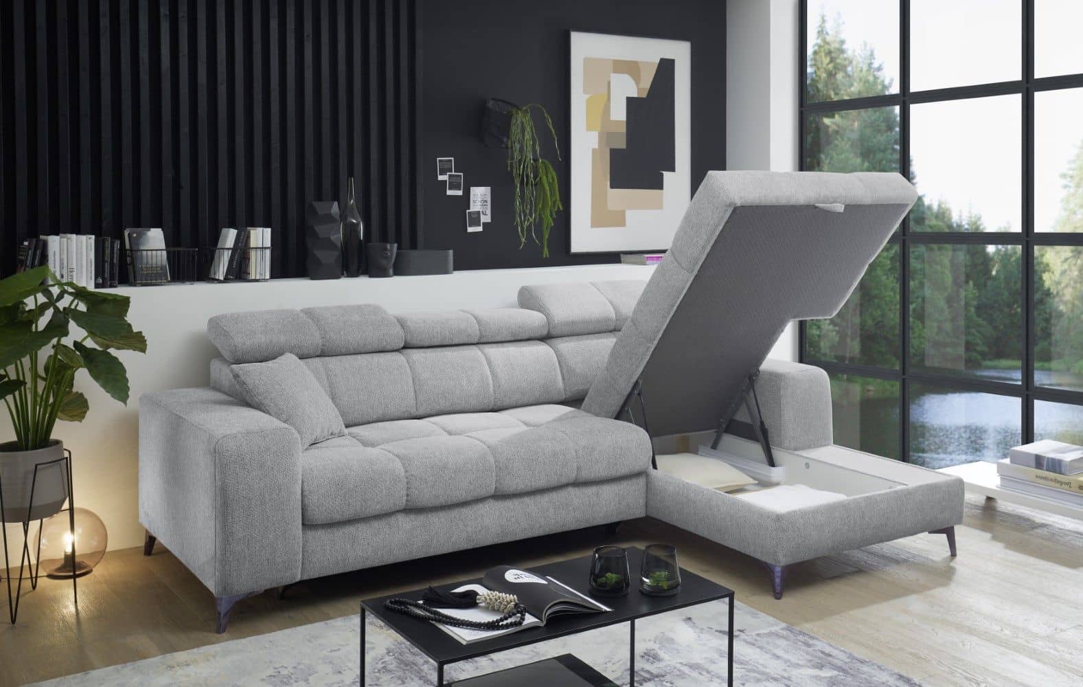 Sofa Sydney mit elektrischem Sitzvorschub von ED