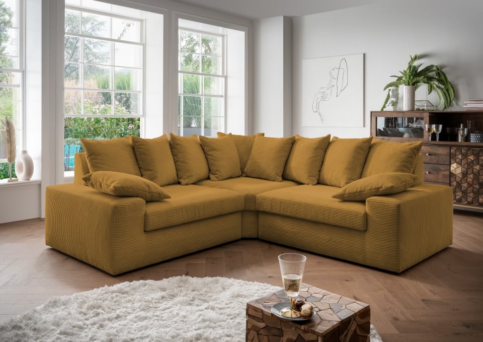 Ecksofa Sassari von Benformato: Gemütliche Eleganz in Cord – Perfekte Kuschelecke für dein Zuhause