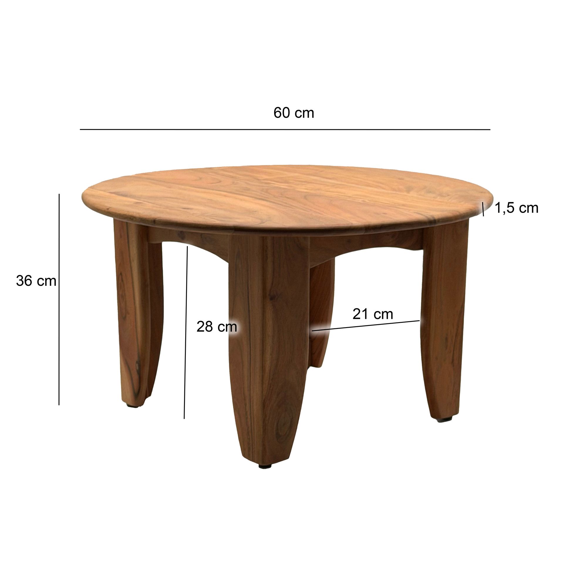 Couchtisch Rund 60cm Wohnzimmertisch Akazie Massivholz - Sofatisch Holz Modern - Design Loungetisch Beistelltisch Wohnzimmer Handmade Couchtisch Rund 60cm Wohnzimmertisch Akazie Massivholz - Sofatisch Holz Modern - Design Loungetisch Beistelltisch Wohnzimmer Handmade