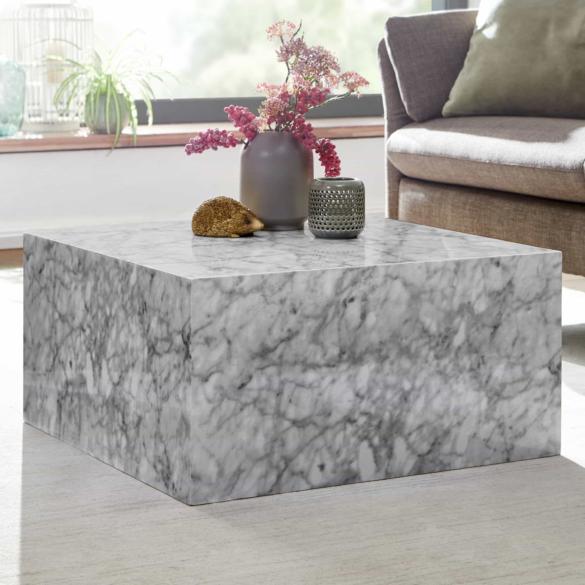 57749-Wohnling-Monobloc-Couchtisch-Marmoroptik-weiss-60x60x30-cm-WL6-320-WL6-320_2 Couchtisch MONOBLOC 60x30x60 cm Hochglanz mit Marmor Optik Weiß