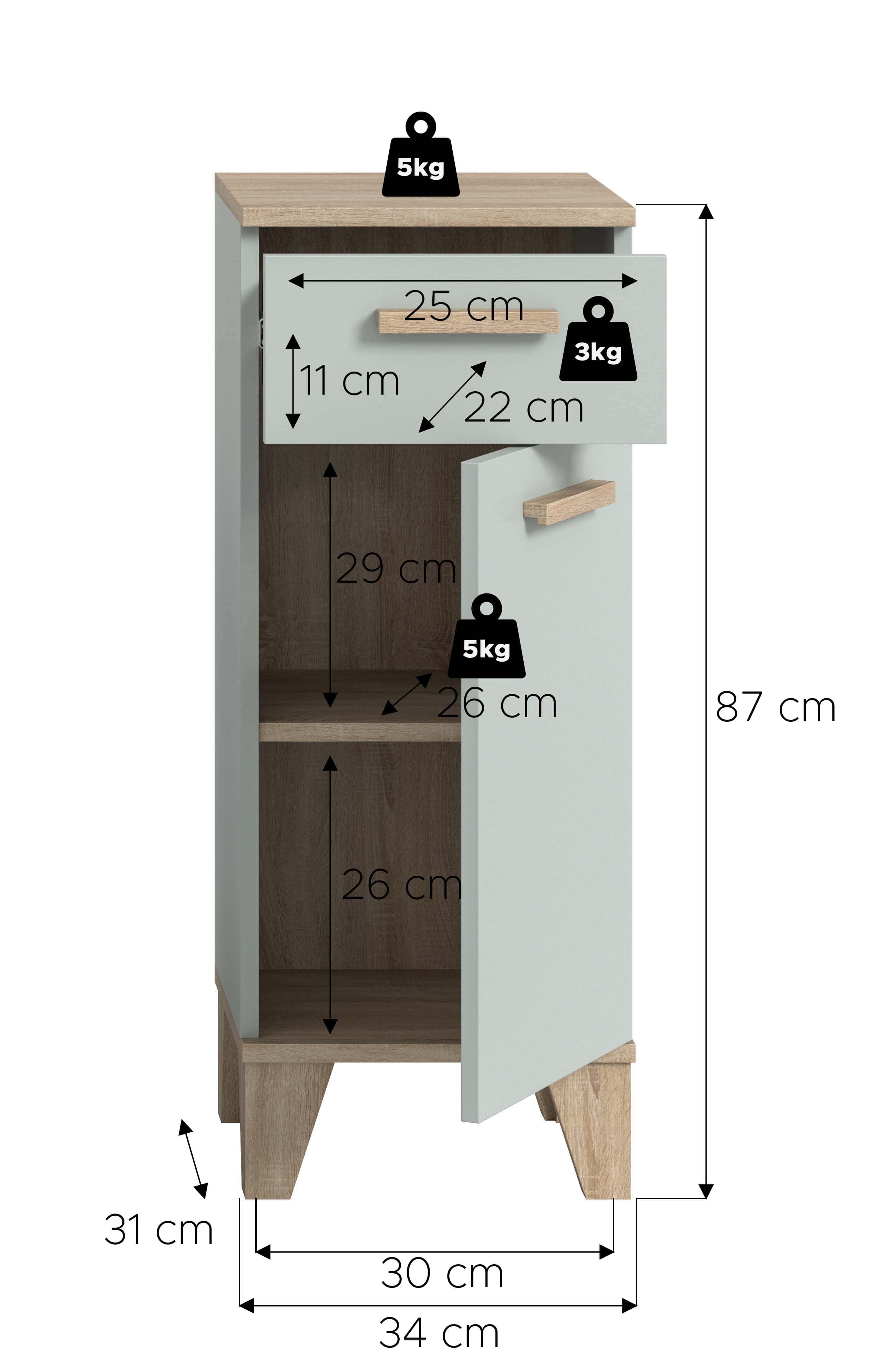 Star Badschrank halbhoch Star Badschrank halbhoch