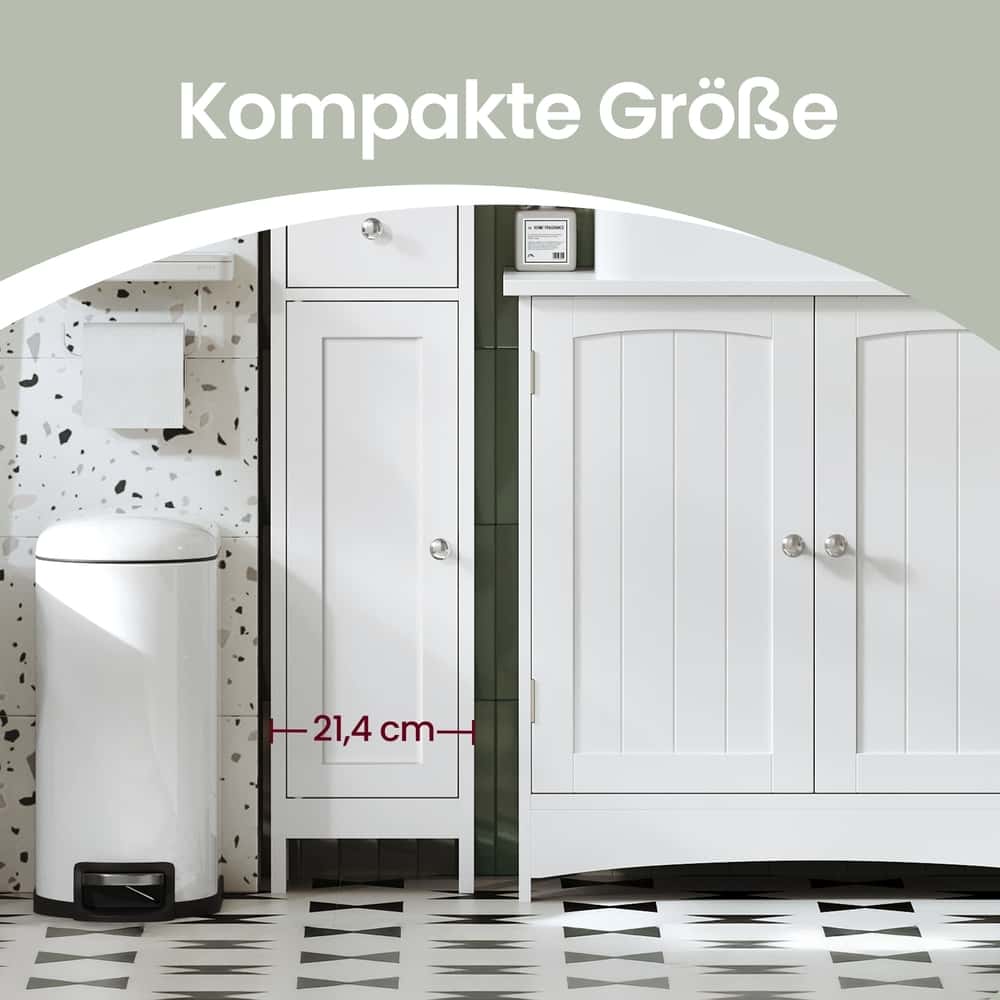 Hoher Badezimmerschrank, Schmaler Badschrank, Aufbewahrungsschrank Hoher Badezimmerschrank, Schmaler Badschrank, Aufbewahrungsschrank