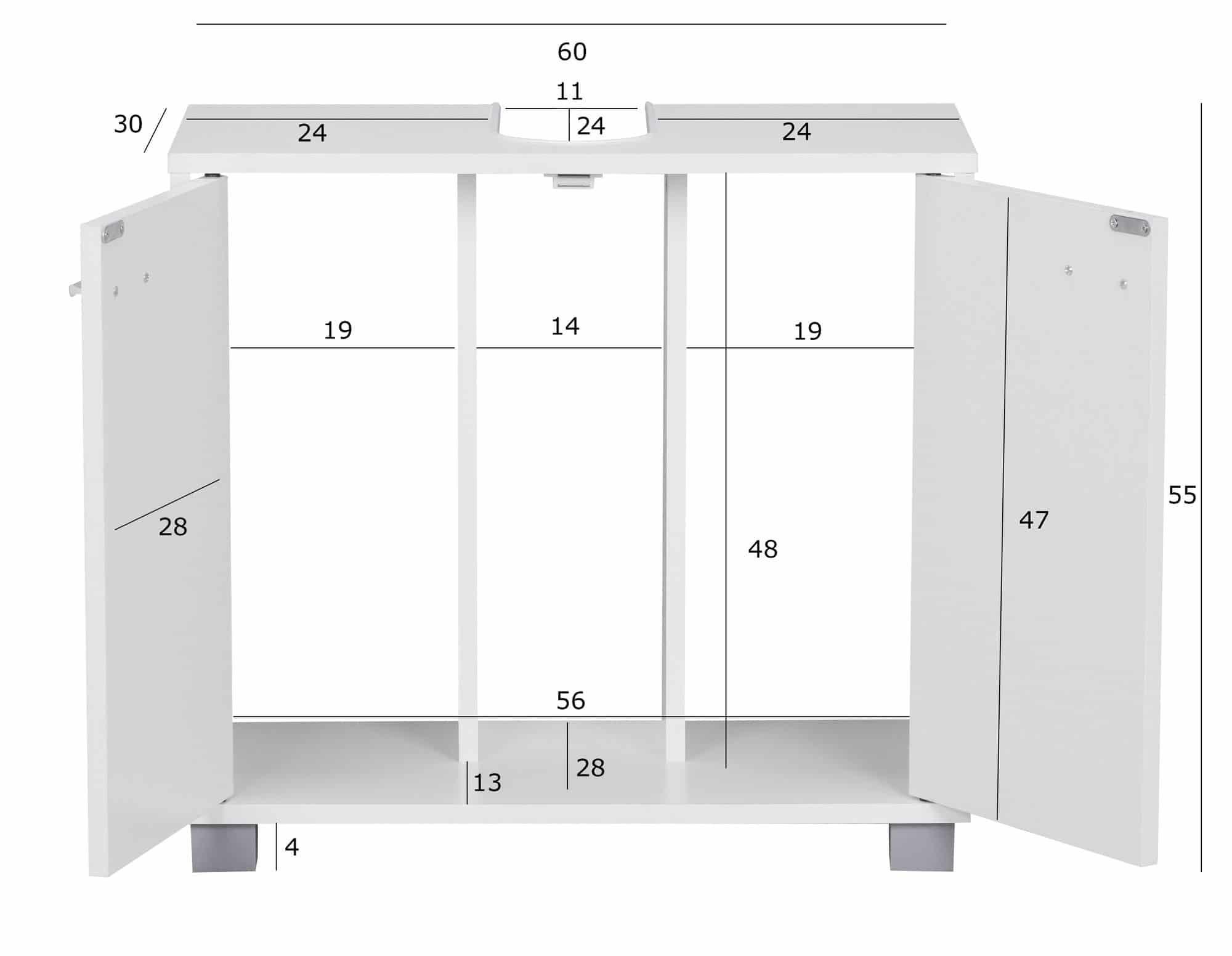 35998-WOHNLING-Design-Waschbeckenunterschrank-WL1-344-Badunterschrank-mit-2-Tueren-Weiss-Kleiner-Schrank-Badezimmer-60-cm-Breit-Badschrank-Waschbecken-Stehend-Bad-Aufbewahrung-W_3ez3yGDotcrbNq Design Waschbeckenunterschrank WL1.344 Badunterschrank mit 2 Türen Weiß