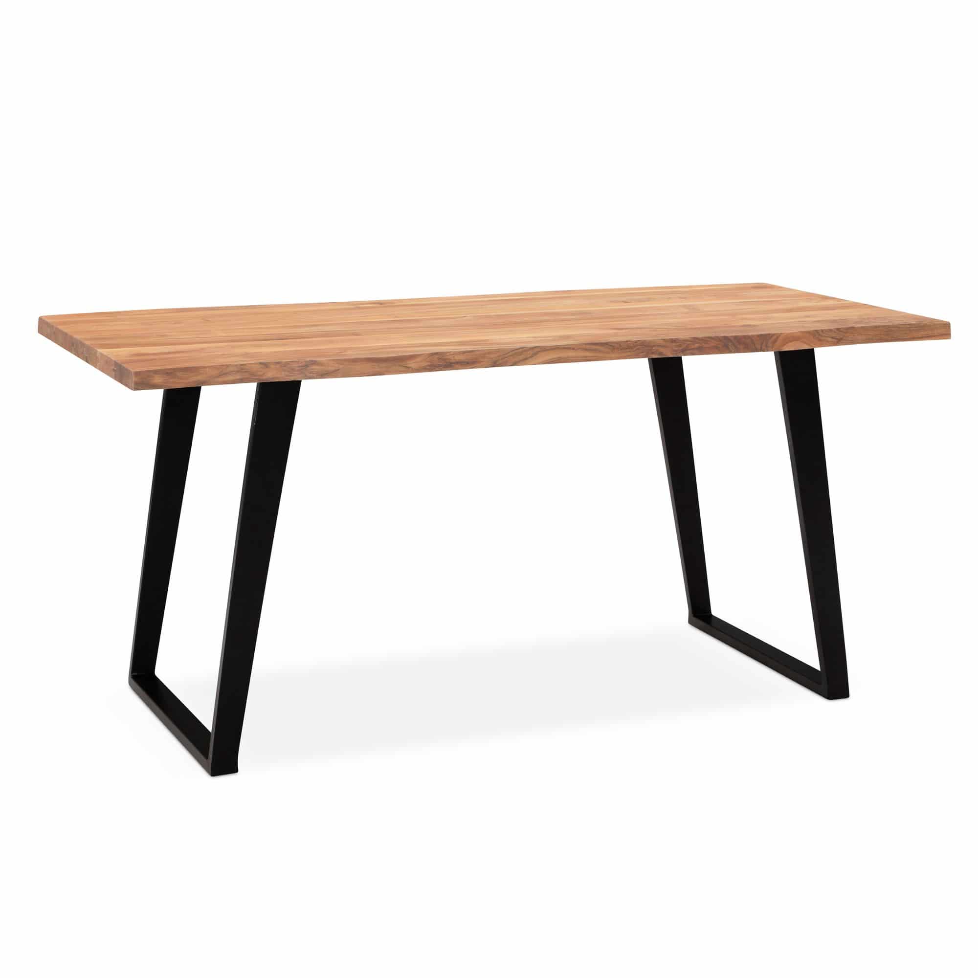 Schreibtisch 180x90x76 cm Akazie Massivholz / Metall Computertisch Baumkante Schreibtisch 180x90x76 cm Akazie Massivholz / Metall Computertisch Baumkante