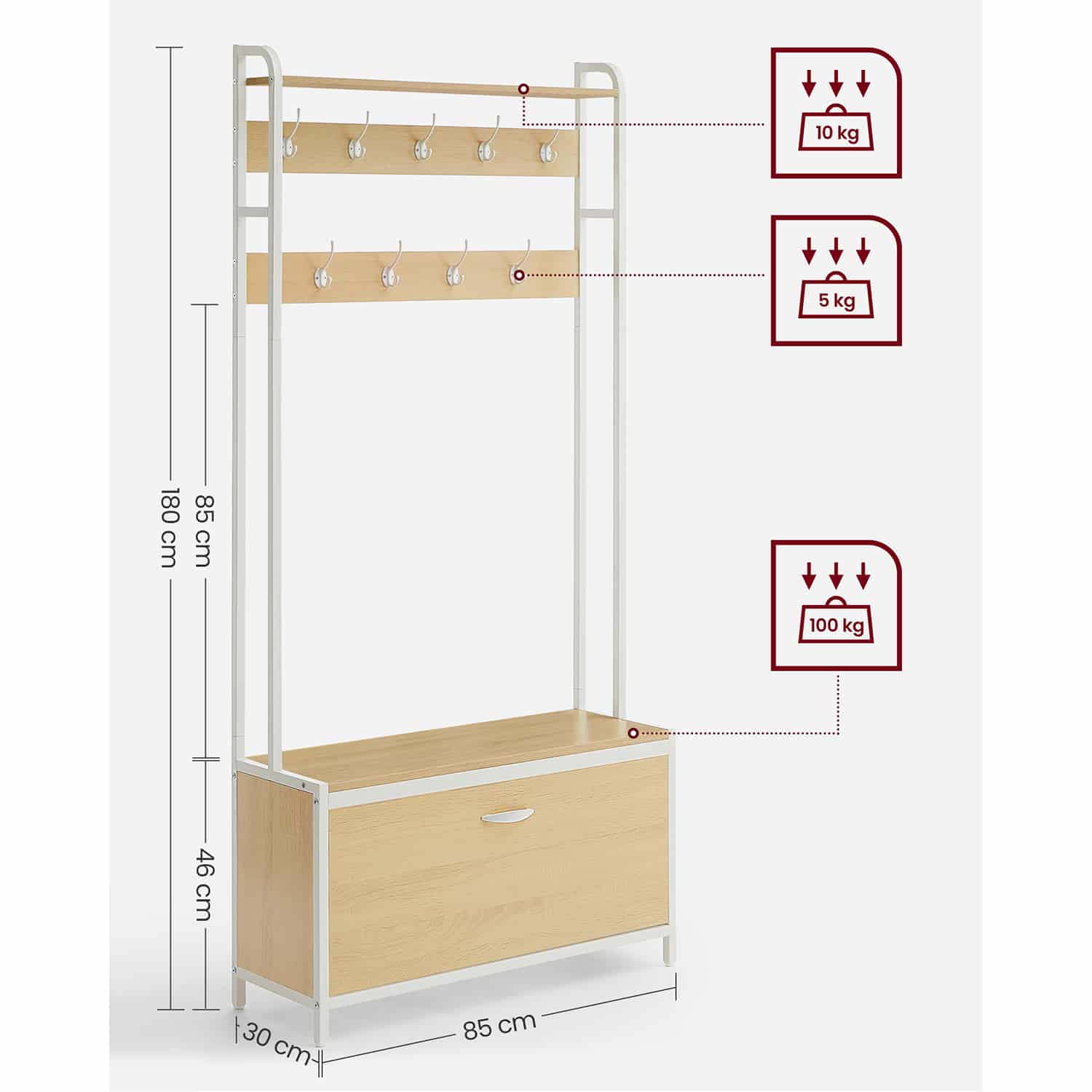 Garderobenständer mit Schuhschrank Garderobenständer mit Schuhschrank