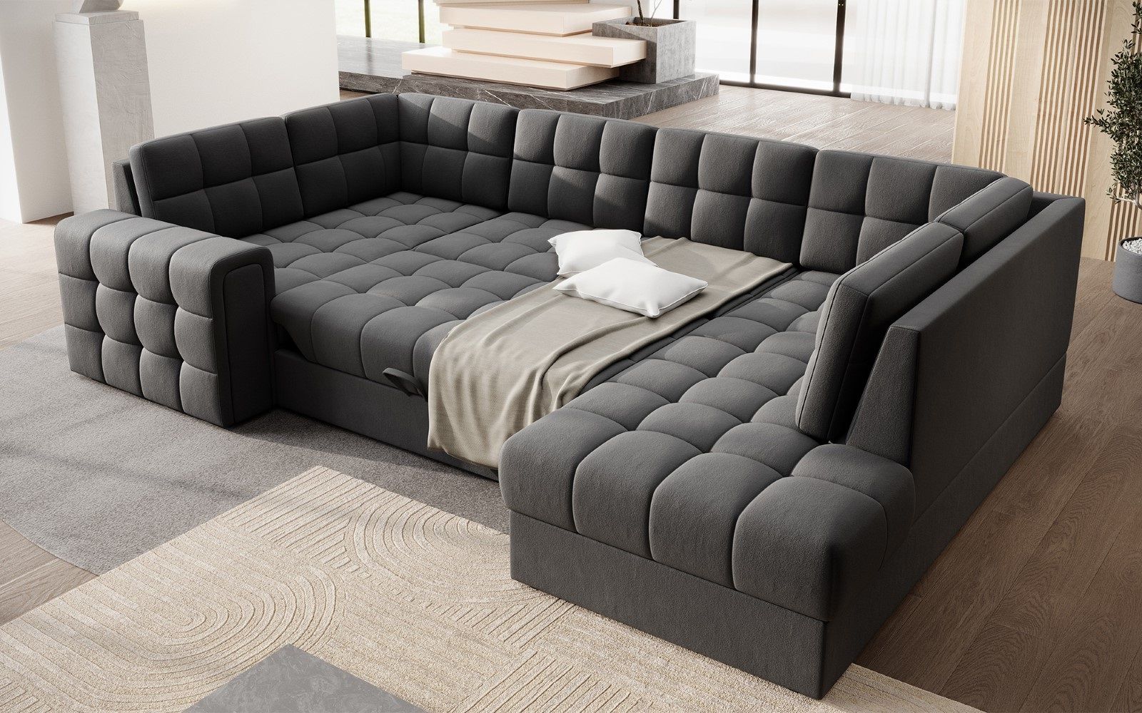 Wohnlandschaft Blewett Sola mit Schlaffunktion von Eltap Wohnlandschaft Blewett Sola mit Schlaffunktion von Eltap