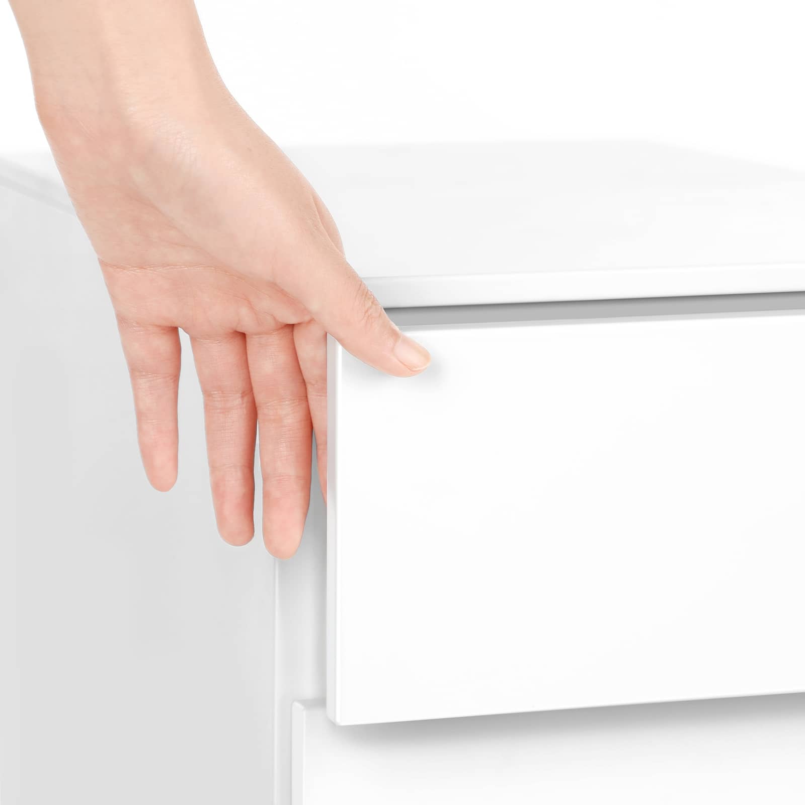 Rollcontainer mit Schloss weiß 30 x 45 x 60 cm-OFC031W01 Rollcontainer mit Schloss weiß 30 x 45 x 60 cm-OFC031W01