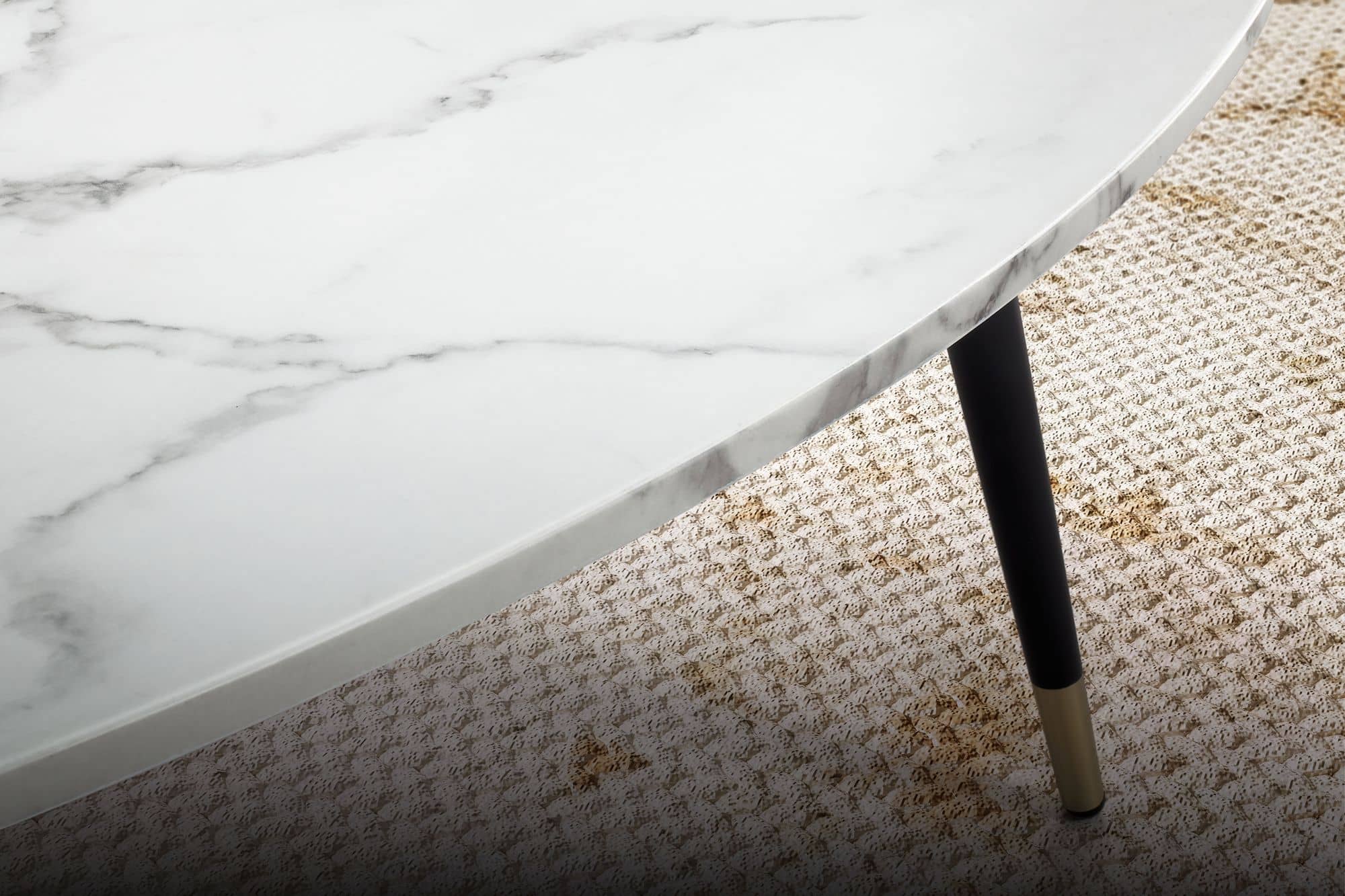 Couchtisch 90x60x41 cm mit Marmor Optik Weiß