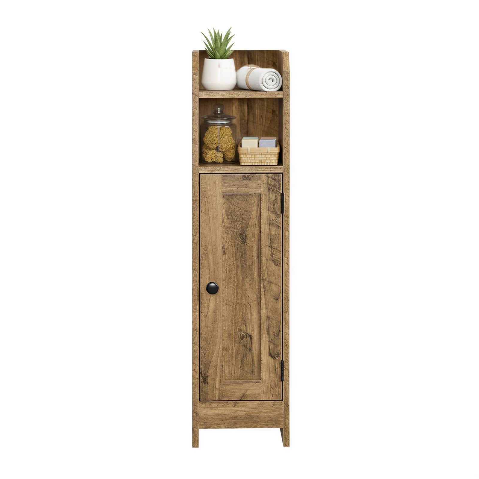 Badezimmerschrank klein, Badschrank schmal, stehend